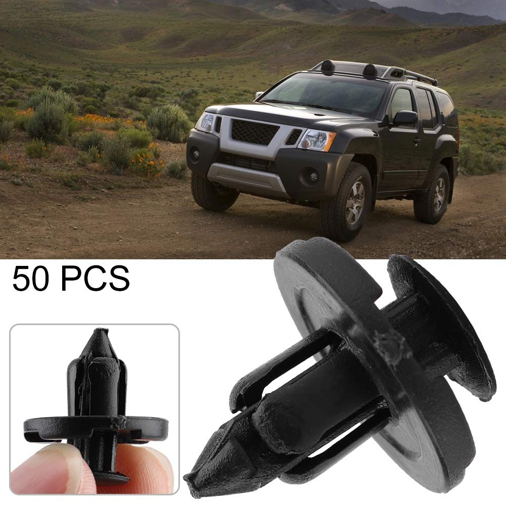 Interior Bumper Clips,Interior Bumper Mud Guard Trim Clips Fastener Kit For Nissan Xterra Versa Sentra Maxima(50Pcs)