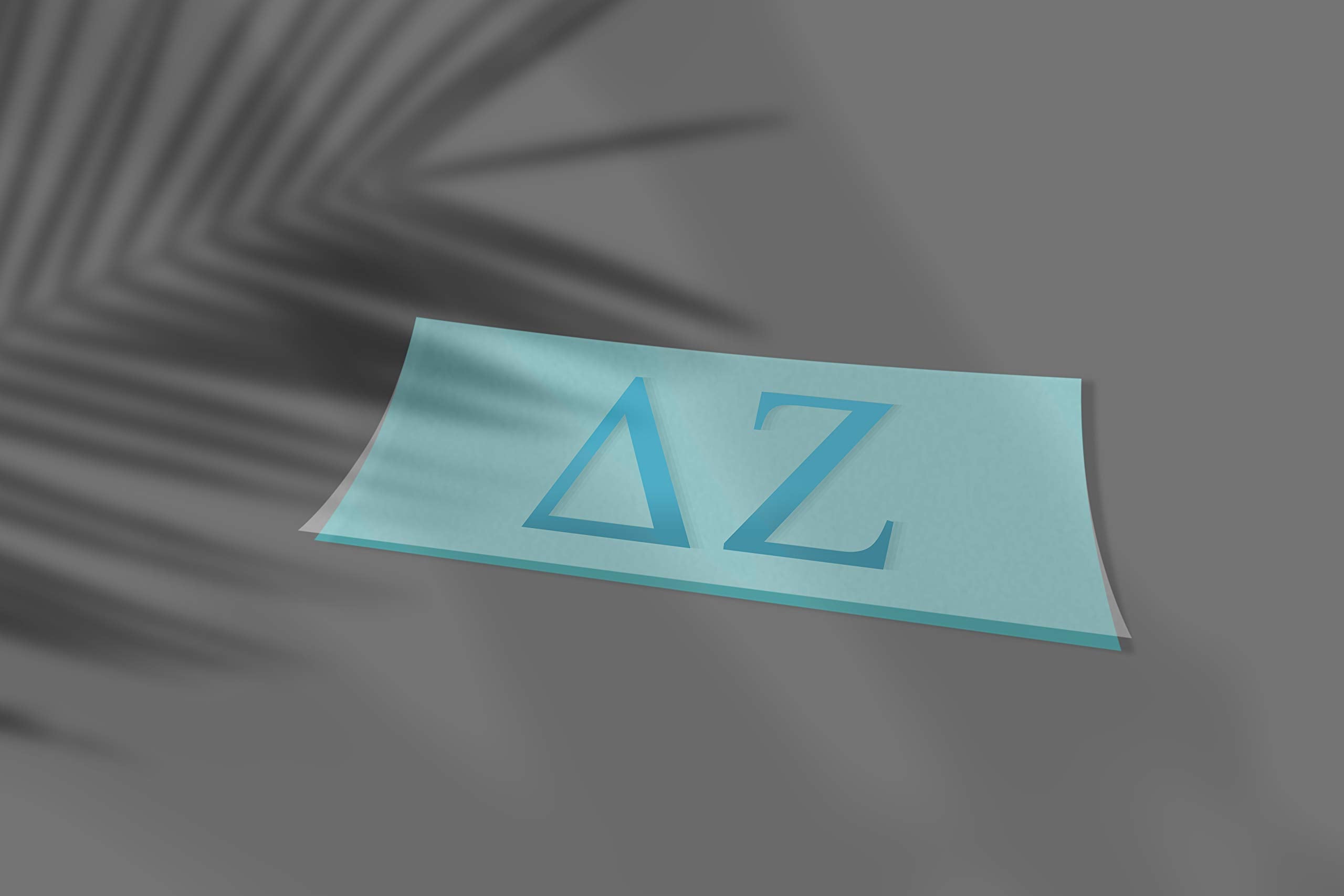 Pro-Graphx Delta Zeta Greek Sorority Sticker Decal, 2.5 Inches Tall, Sky Blue