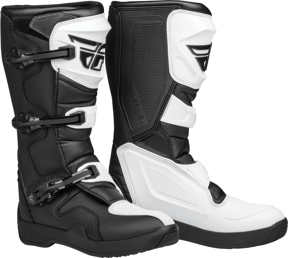 Fly Racing Maverik Lt Motocross Boots (Black/White Lt, Us 09)