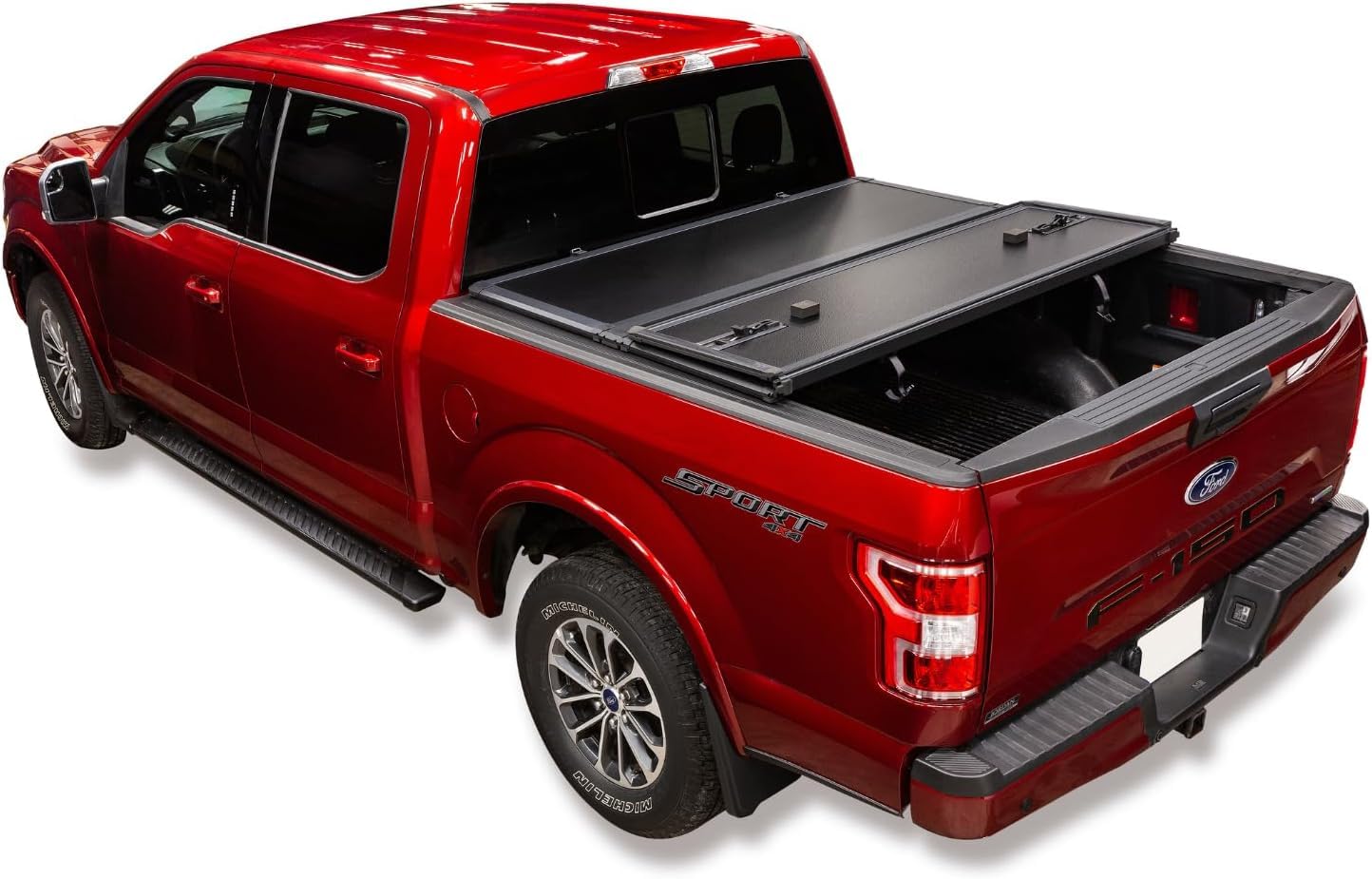 Leer Folditup | Fits 2014-2018 Gm Chevy Silverado/Gmc Sierra 1500 With 6.6 Ft Bed | Hard, Quad-Folding, Low Profile Tonneau Cove
