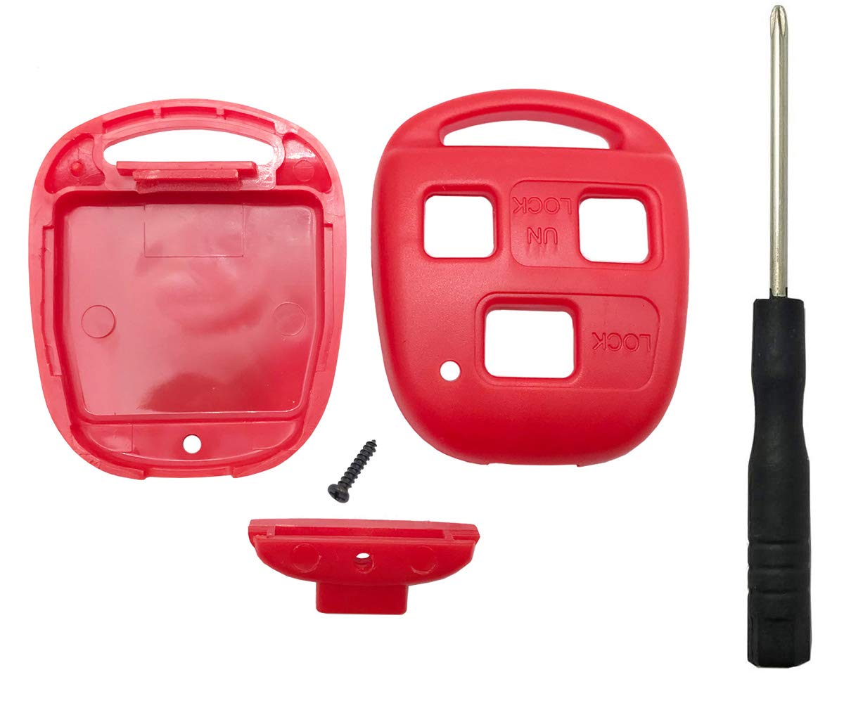 Horande Key Fob Cover for Lexus ES GS GX LS RX SC - Red, Model 13, Small Size, Keyless Entry Case Shell