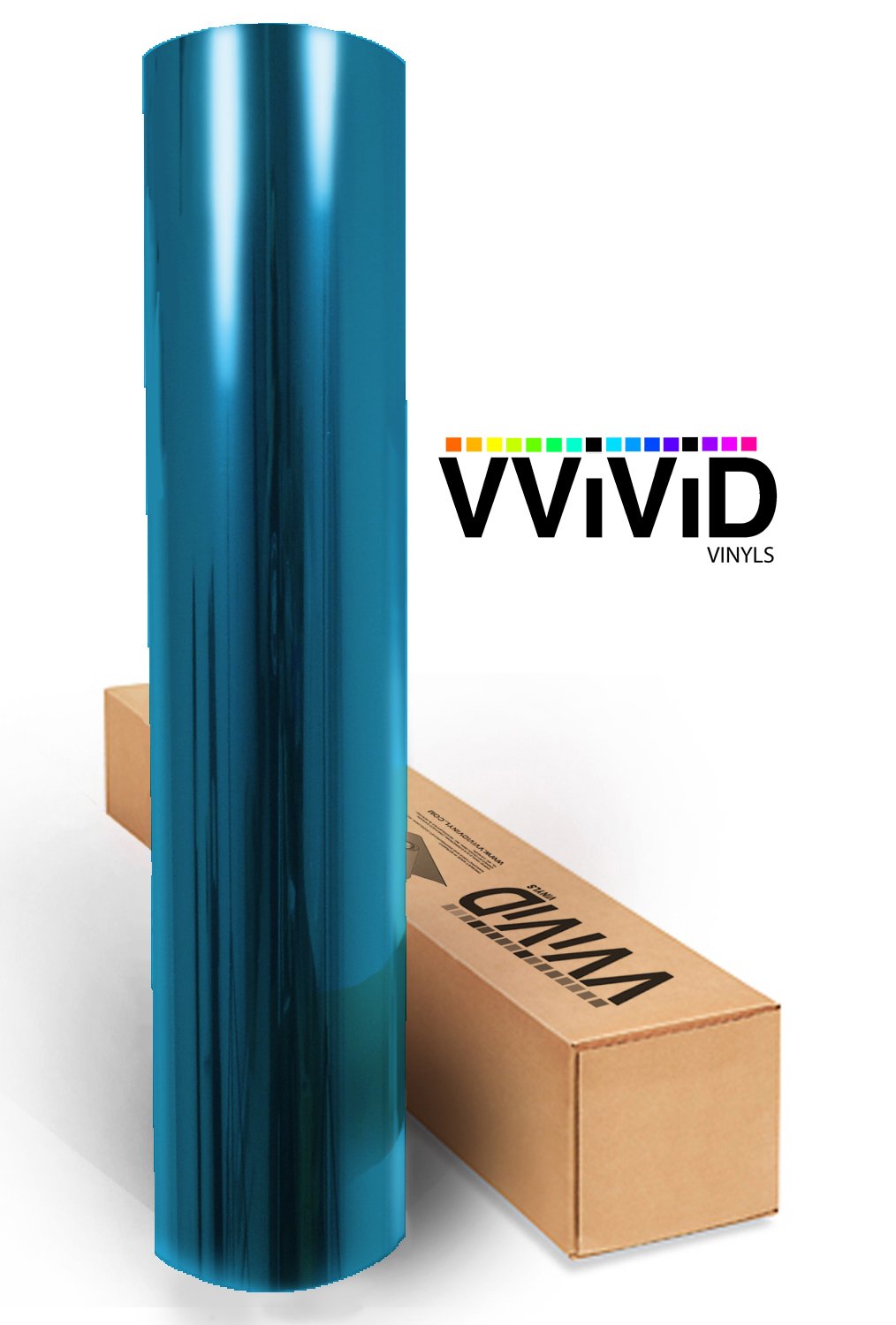 Vvivid Transparent Colorful Vinyl Window Tinting Sheets (6Ft X 4.9Ft, Blue)