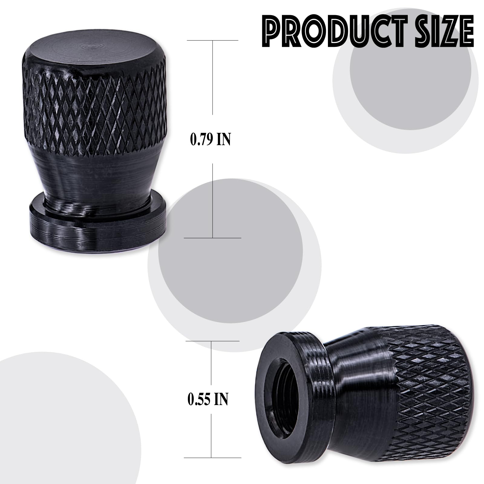 Meajoo 6Pcs Car Tire Valve Stem Caps, Anodized Premium Alloy Air Caps Cover Accessories, Corrosion Resistant Leak-Proof, Univers