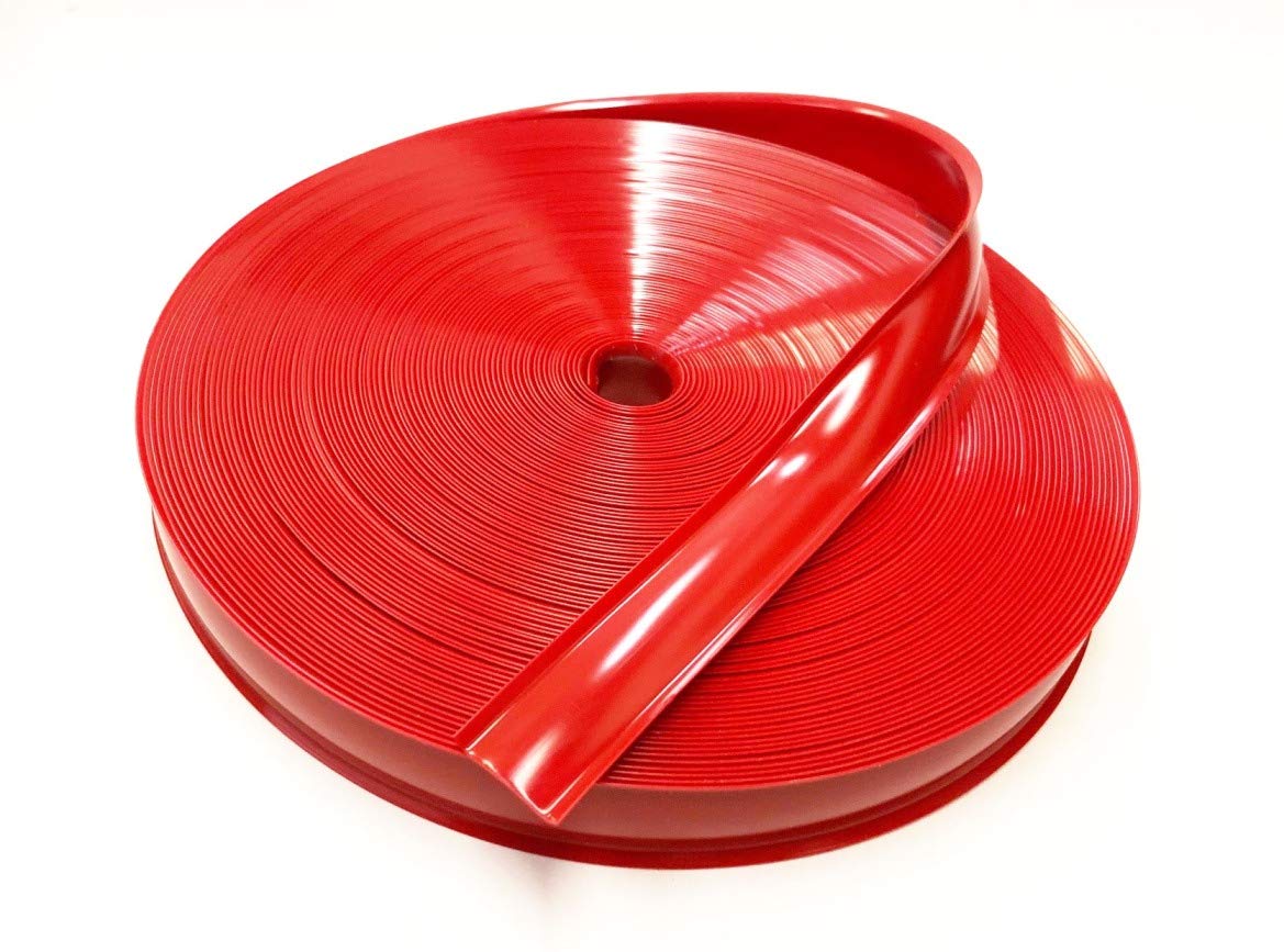 Qpn Red Vinyl 7/8" Insert Molding Trim Screw Cover Rv Camper Travel Trailer (50 Ft, Red)
