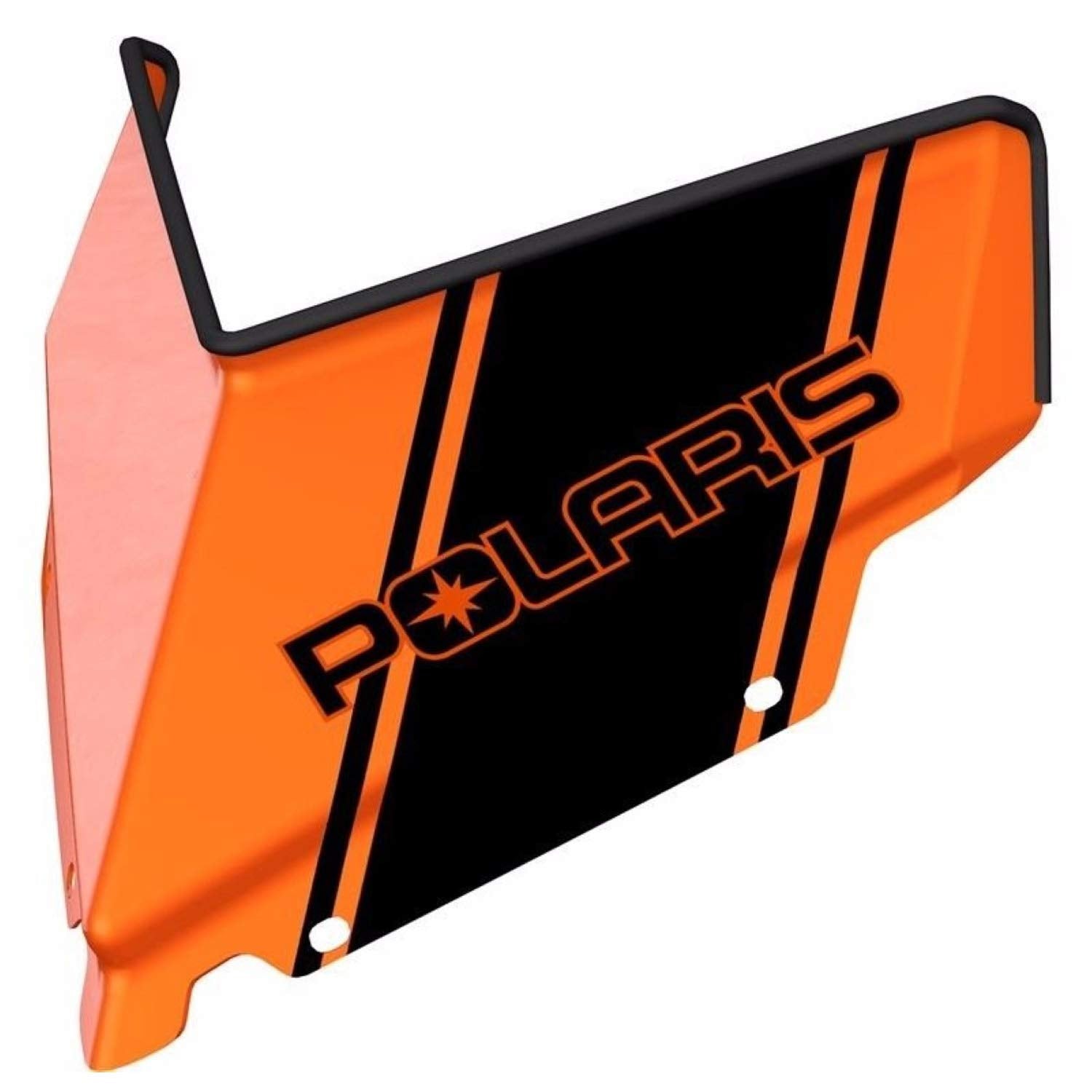 Polaris Snowmobile Low Windshield - Polycarbonate, Orange, Striped Logo