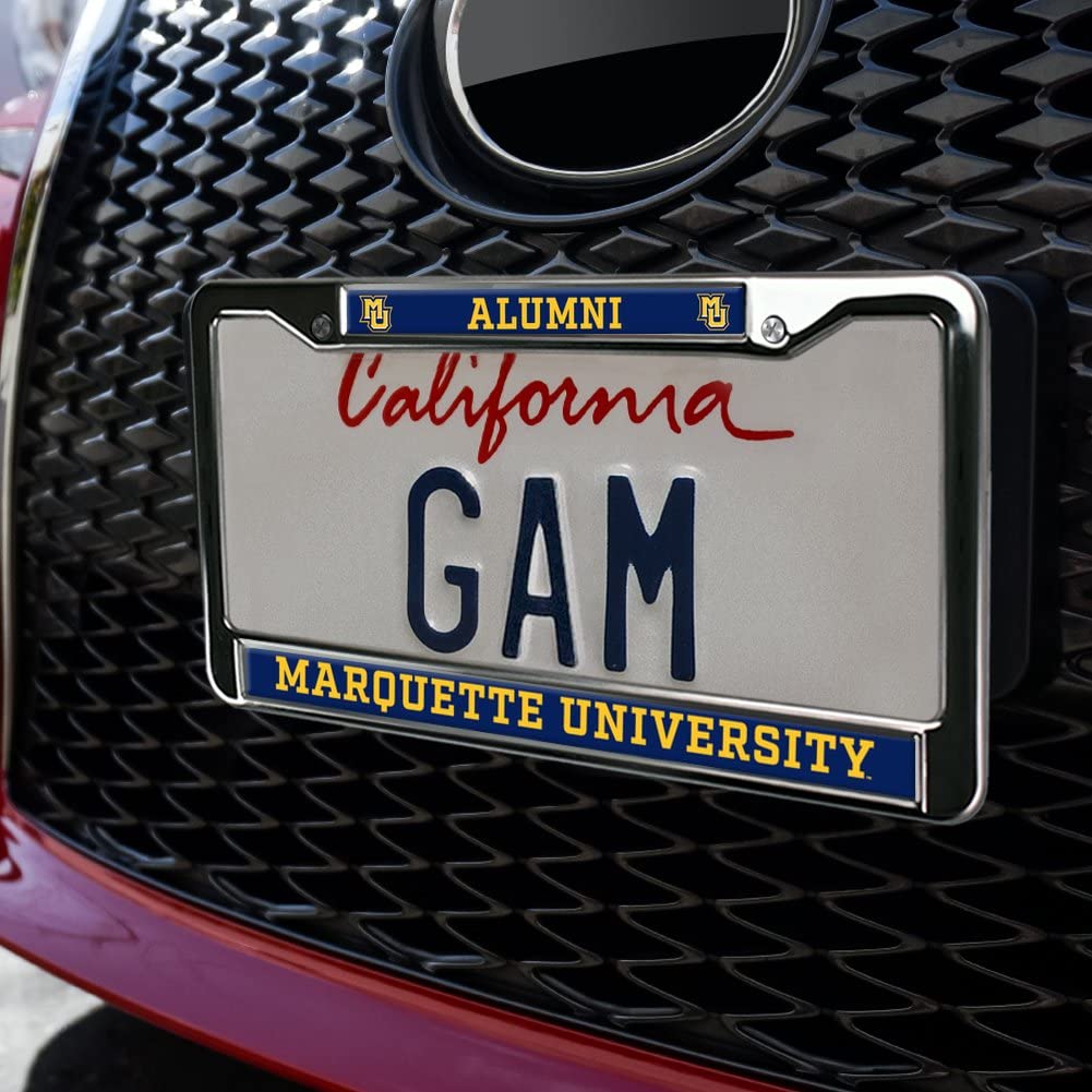 GRAPHICS & MORE Full Size Metal License Plate Frame - Marquette University Alumni Design, One Size, Standard Fit