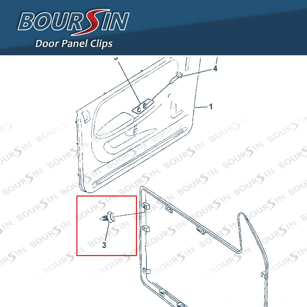Boursin Nylon Door Panel Clips Fasteners Fits Dodge Ram 1500 2500 3500 Pickup Yellow 1994-On (100)