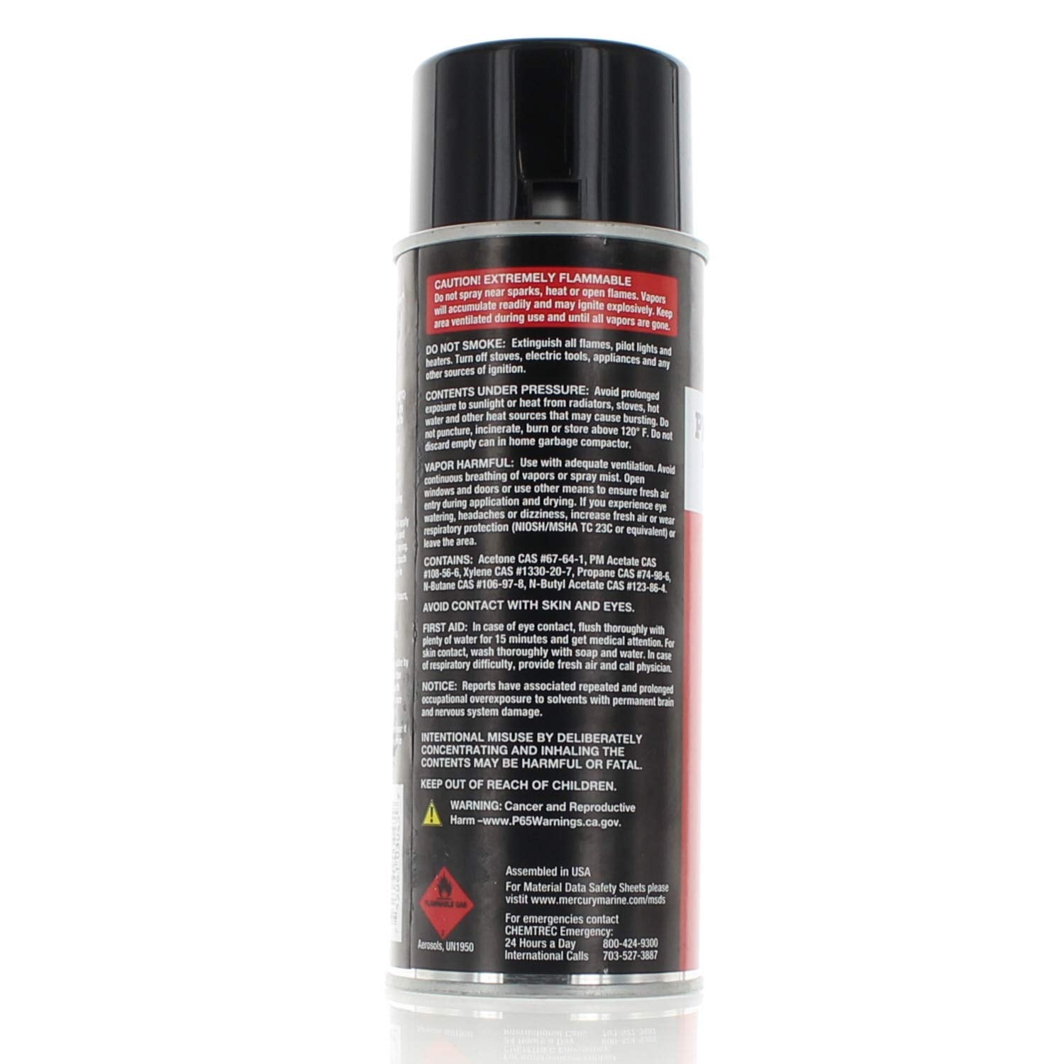 MERCURY Spray Paint - Phantom Black, 12 Ounce Can, High-Quality Finish
