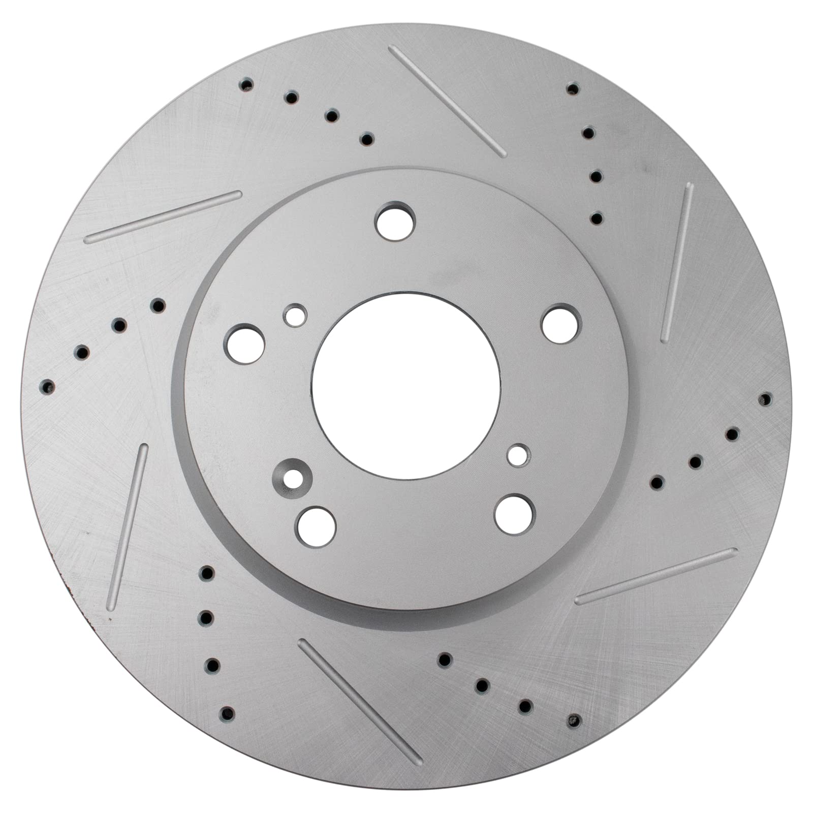 Trq Front Performance Brake Rotors Set Premium G-Coated Cross Drilled & Slotted Compatible With 2017 Honda Accord 2016-2022 Civi