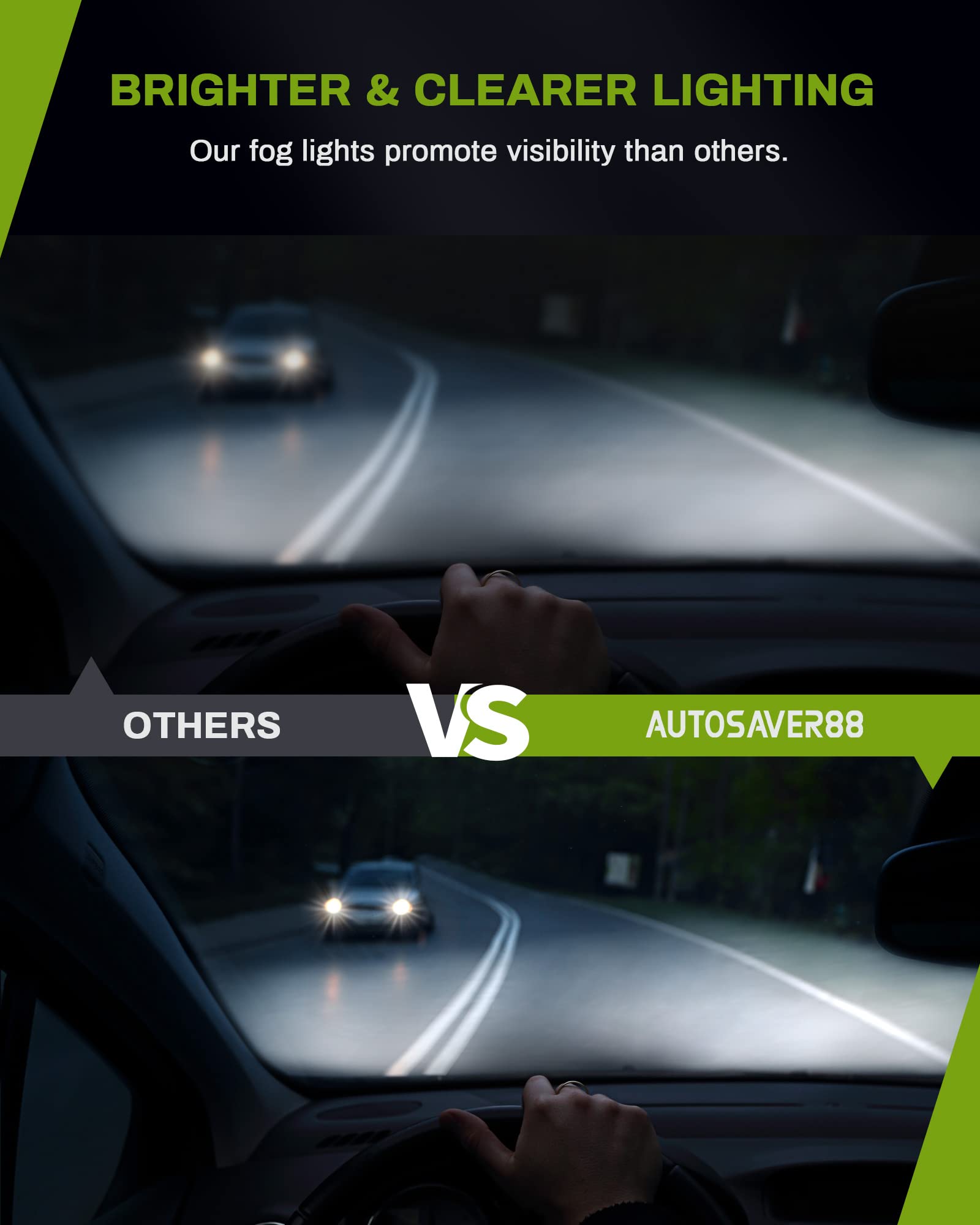 Autosaver88 Fog Lights Led Compatible With 2007 2008 2009 2010 2011 2012 2013 2014 2015 Chevy Silverado 1500/07-14 Silverado 250