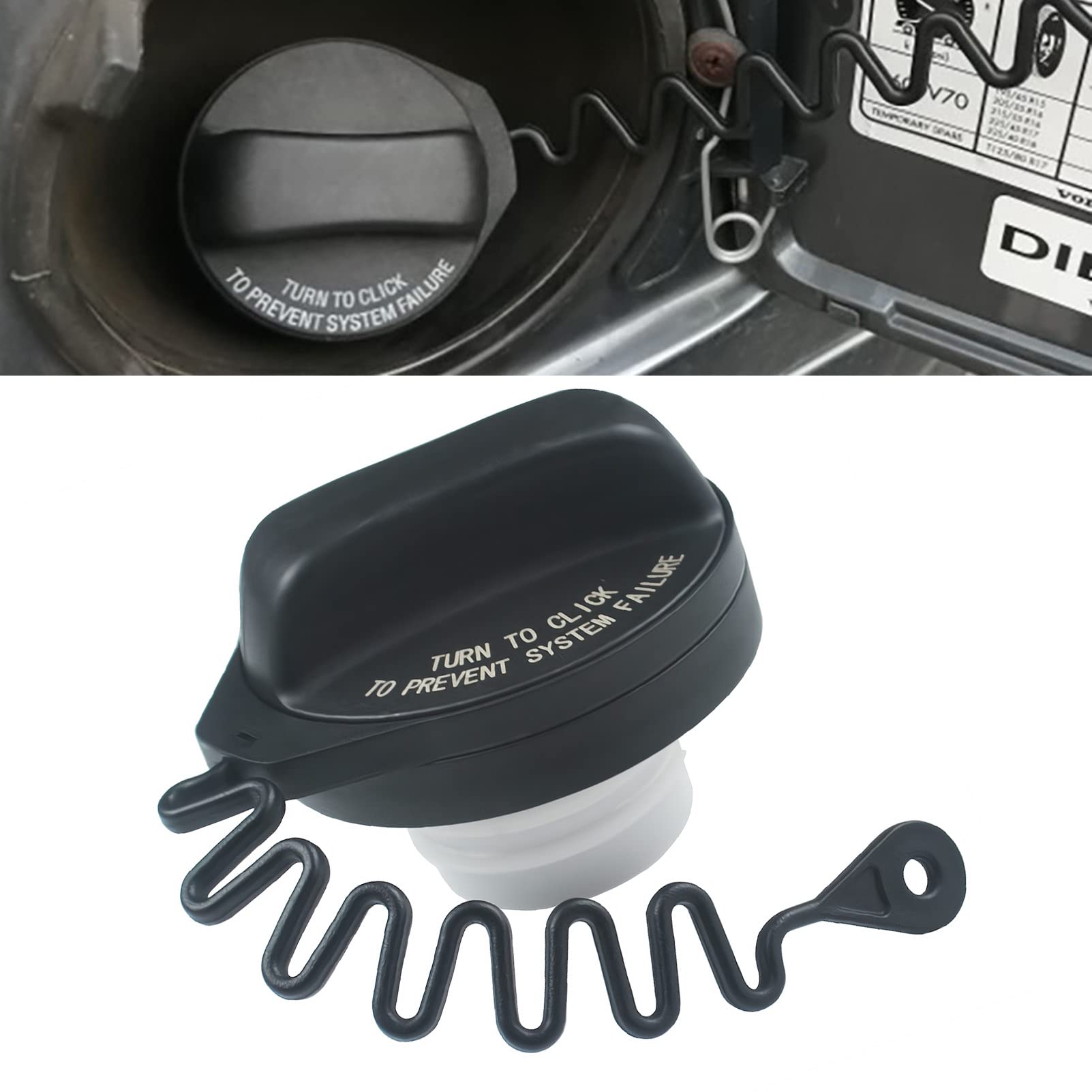 NFSpeeding Gas Cap for Volvo XC60, XC70, XC90, S60, S80, V60, V70 (2003-2018) - Replaces OE #