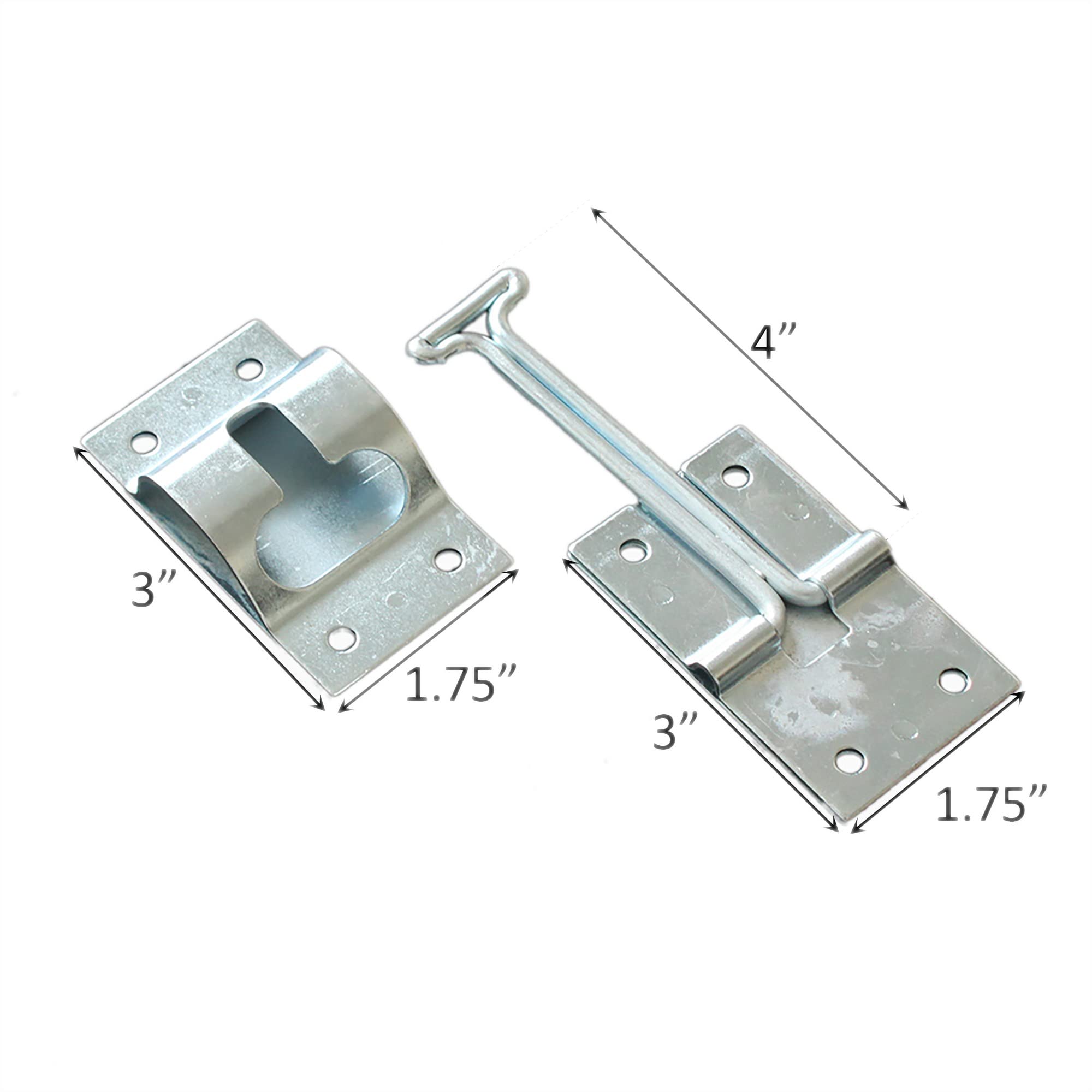 X-Haibei 4 Inch Trailer Door Latch Camper T-Style Entry Door Holder Catch Stainless Steel for RV Cargo Enclosed Trailer 1 Set