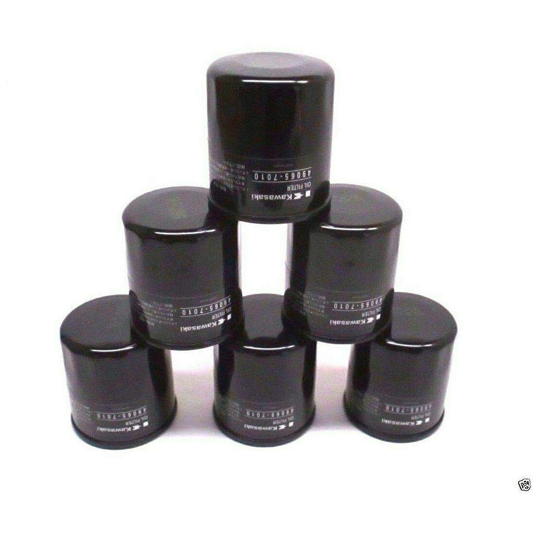 6 Pack Genuine Kawasaki 49065-7010 Oil Filter 25 Micron Oem