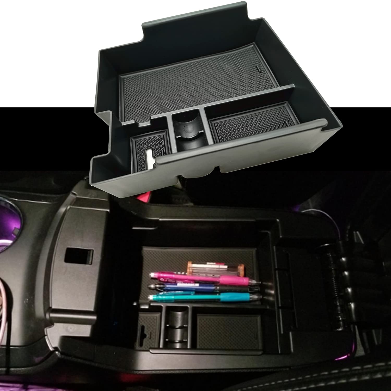 EVTIME Center Console Organizer Interior Storage Box fit for Ford Explorer 2019 2018 2017 2016 2015 2014 2013 2012 Accessories A