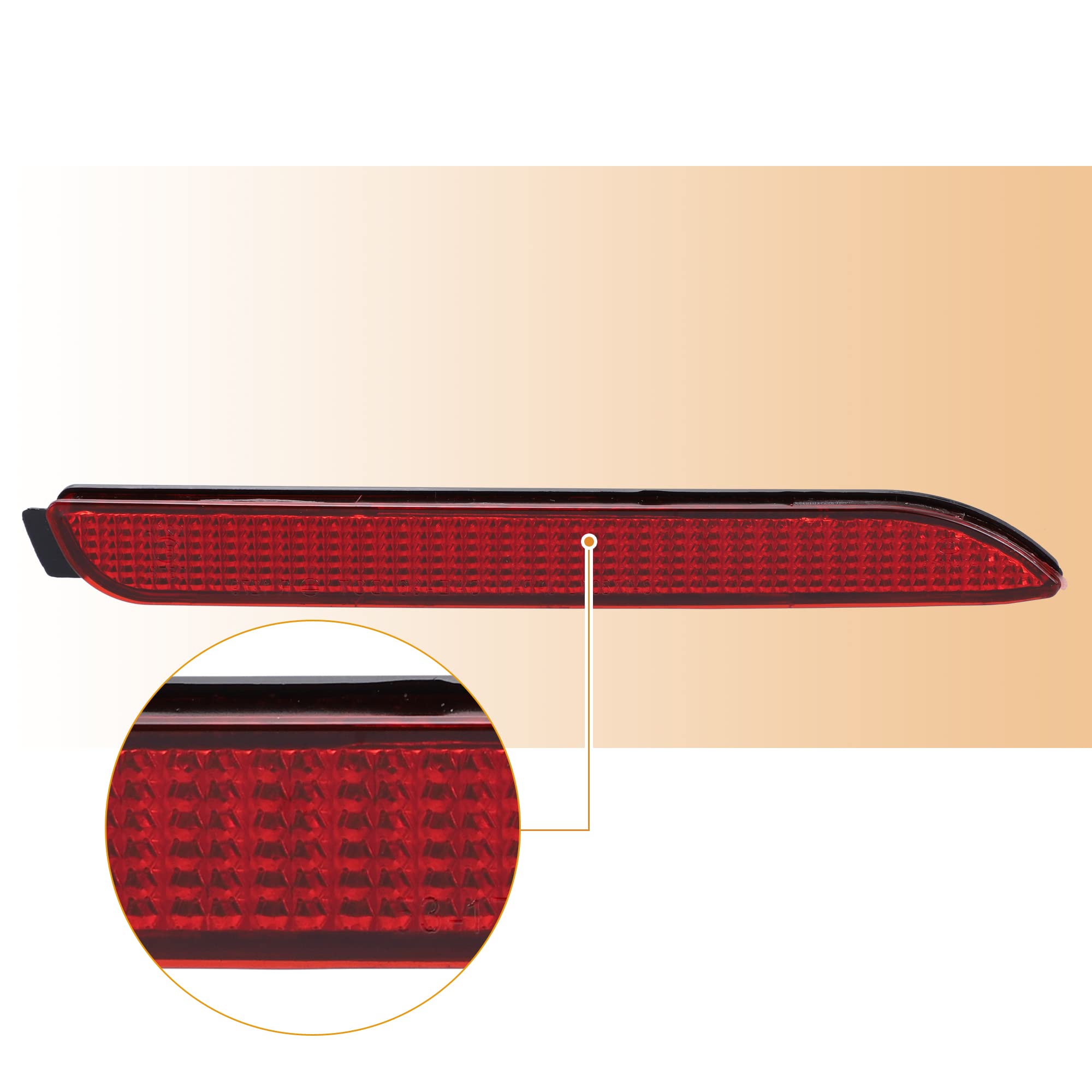X Autohaux Rear Right Bumper Reflector Light Cover For Toyota Rav4 2019-2021 For Lexus Rc300 2016-2021 81910-08010 Red