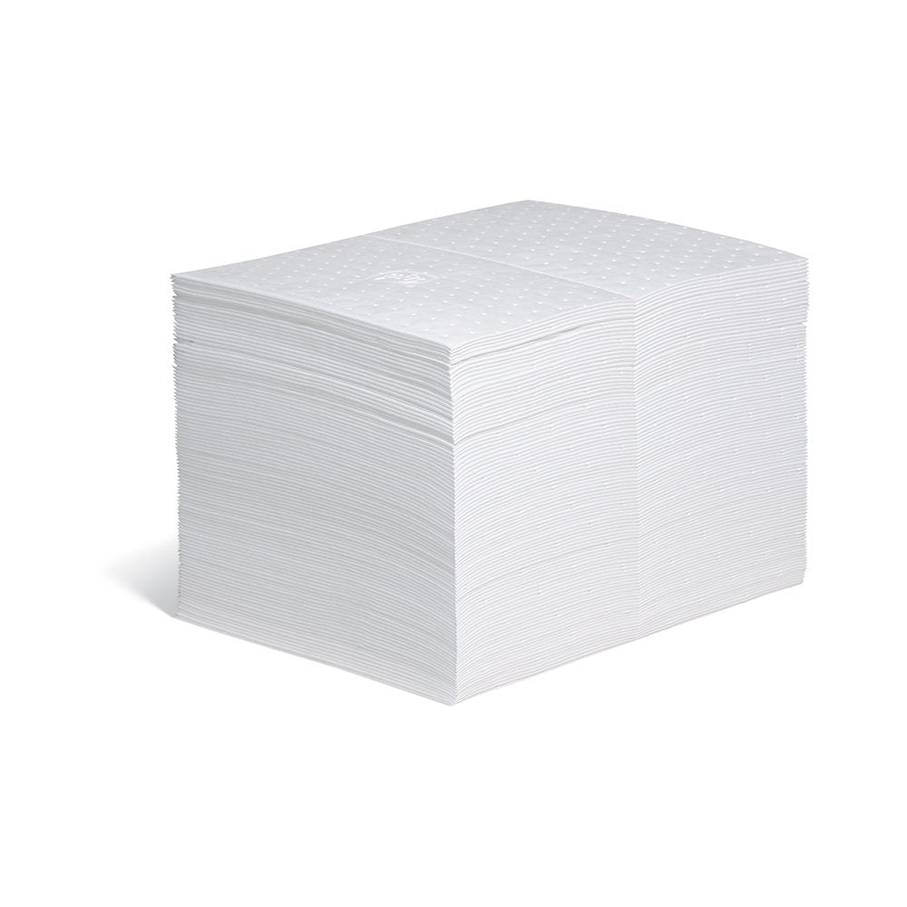 New Pig Oil Mat - Oil-Only Absorbent Mat Pad - 100 Pads per Bag - 15'' x 20'' Pad - Absorbs up to 28 ounces per Pad - MAT403