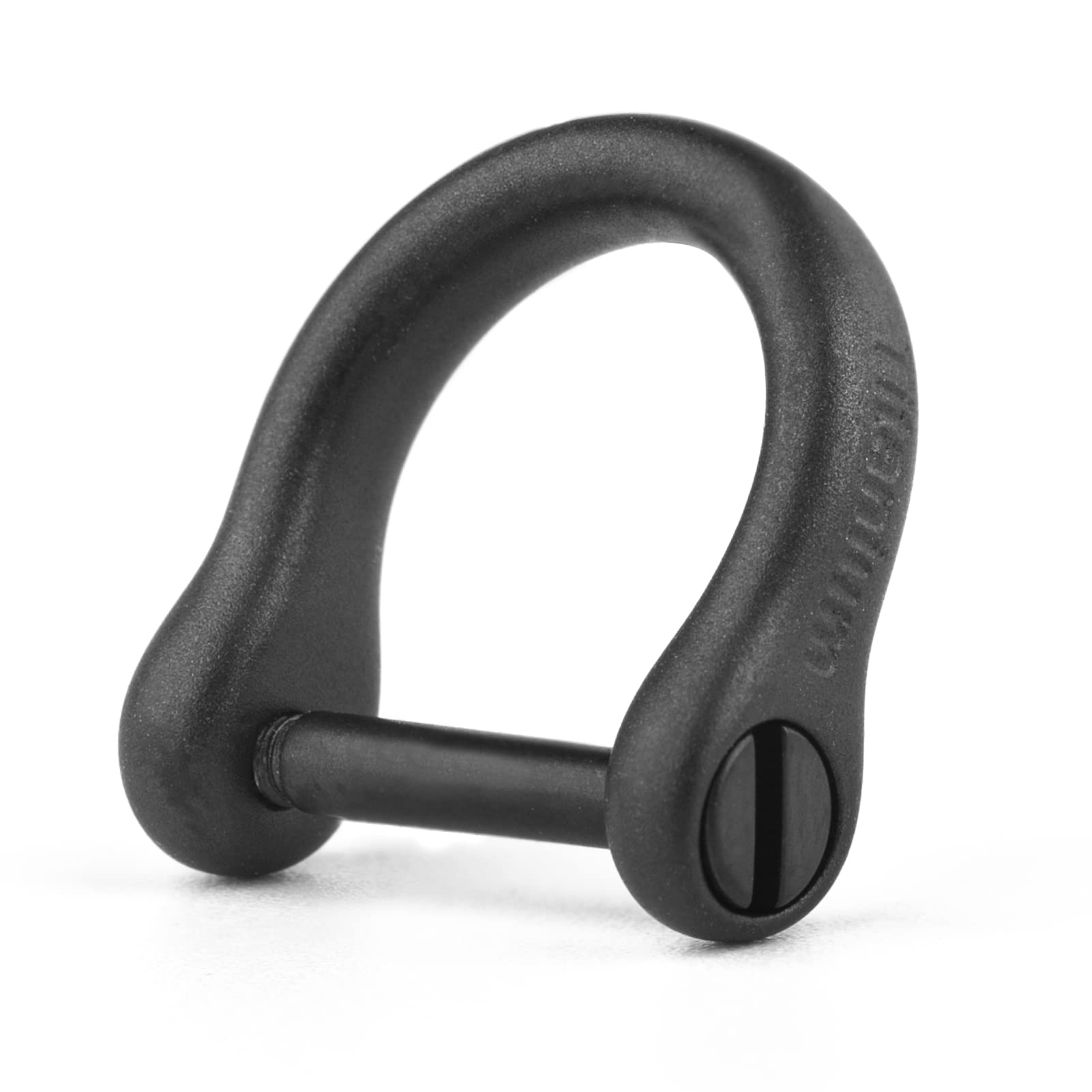 FEGVE Small Titanium Key Ring with Screw Shackle - Car Fob Keychain Heavy Duty Strong Mini Titanium D Rings -1/3 Inch/9mm (Black