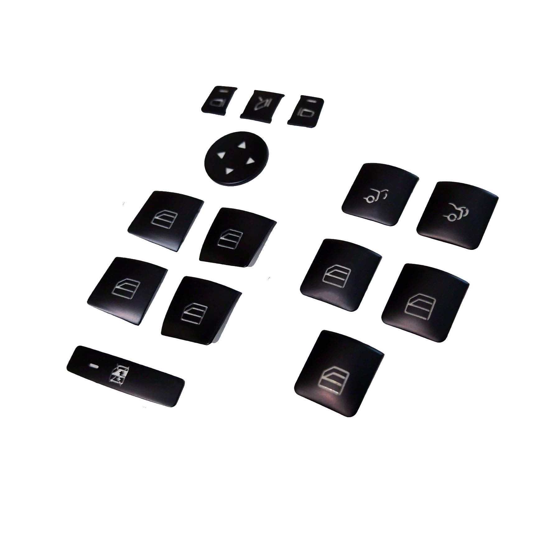 Wodofo Gdr Black Interior Door Armrest Window Switch Button Trim Cover Replacement For Benz Glk Ml Gl A B C E G Class W204 W212 