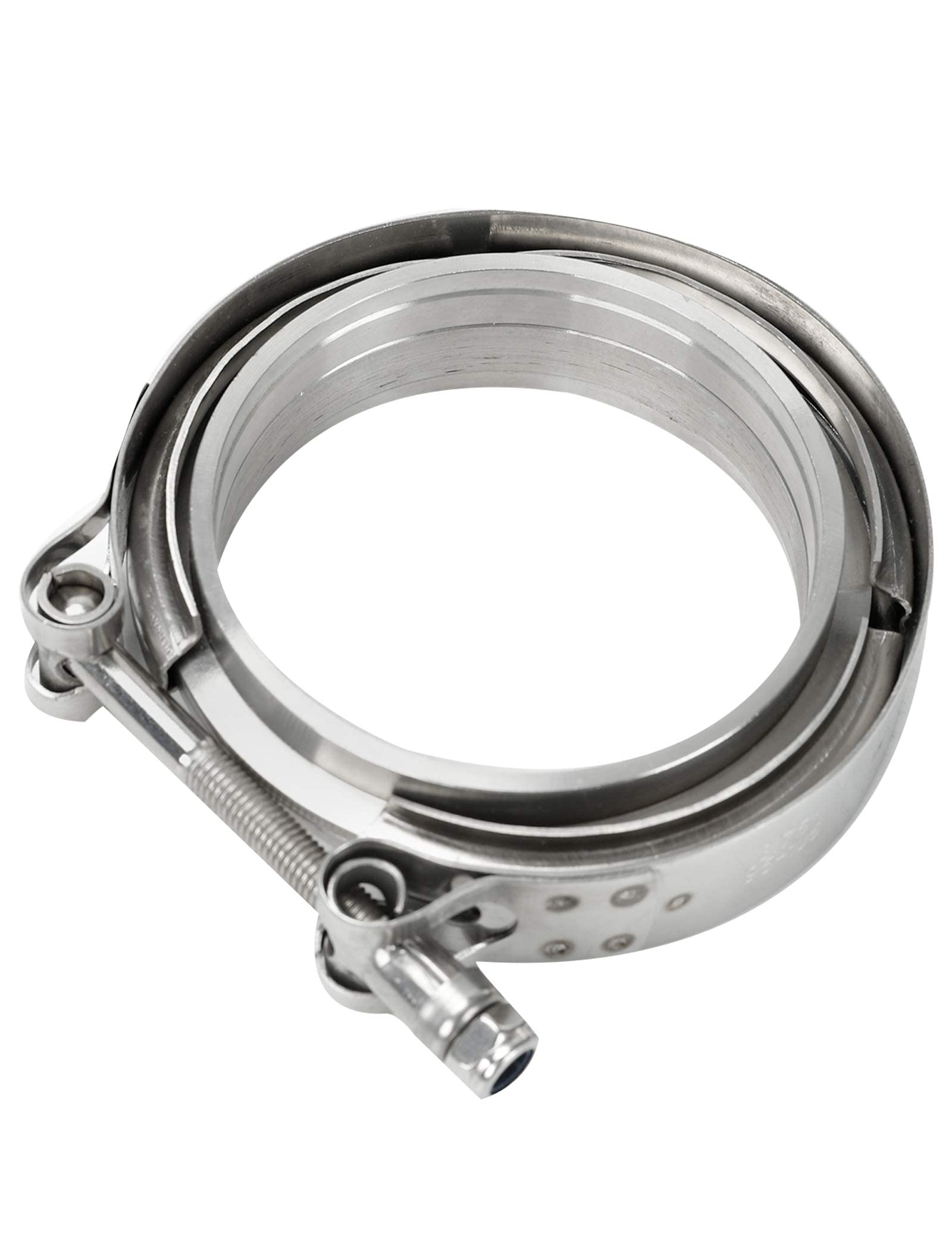 Blackhorse-Racing 4 Inch V Band Clamp With Stainless Steel Flange 4 Inch V Band Bolt Clamp With 2 Male Female Flanges For Turbo Pipe Performance Exhaust Sysformance Exhaust Pipes