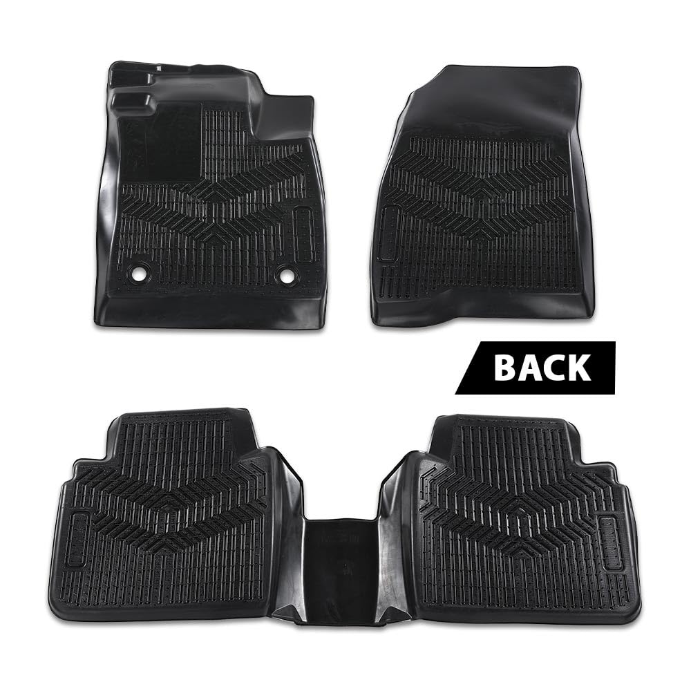 G-PLUS Floor Mats Compatible with Honda Accord 2023-2024 All Weather Full Cover Protection 1st & 2nd Row Liner TPE Car Floor Car