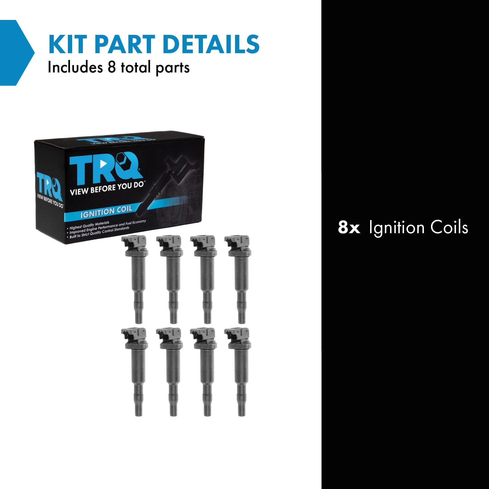 Trq Ignition Coil Set Compatible With 02-17 Bmw 06-07 Morgan