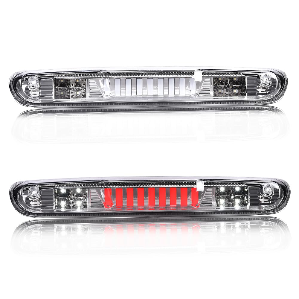 CROSSDESIGN LED 3rd Third Brake Light Compatible With 07-14 Chevy Silverado/GMC Sierra,Cargo Light Type I Clear lens clear Housi