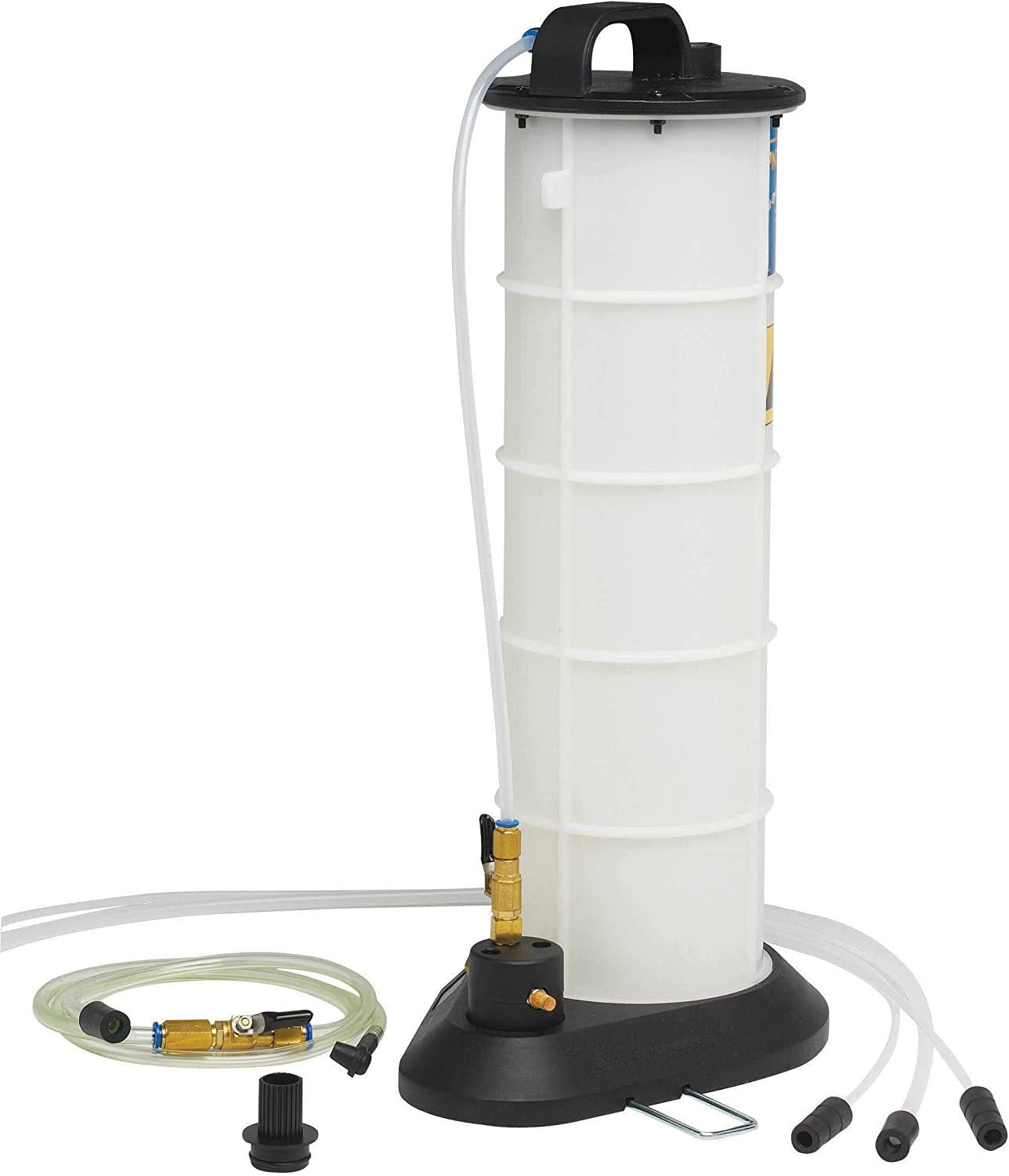Mityvac MV7300 Pneumatic 2.3 Gallon Venturi Vacuum Pump Fluid Evacuator, Uses Compressed Air, Chemical-Resistant Polyethylene, A