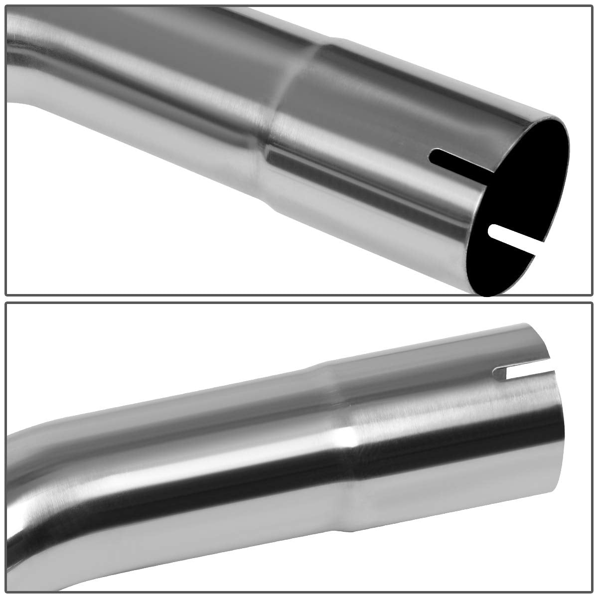 Dna Motoring Ztl-25Ss 16 Pcs 2.5 Inches Stainless Steel Diy Custom Exhaust Tubing Mandrel Bend Pipe Straight & U-Bend Kit, Unive