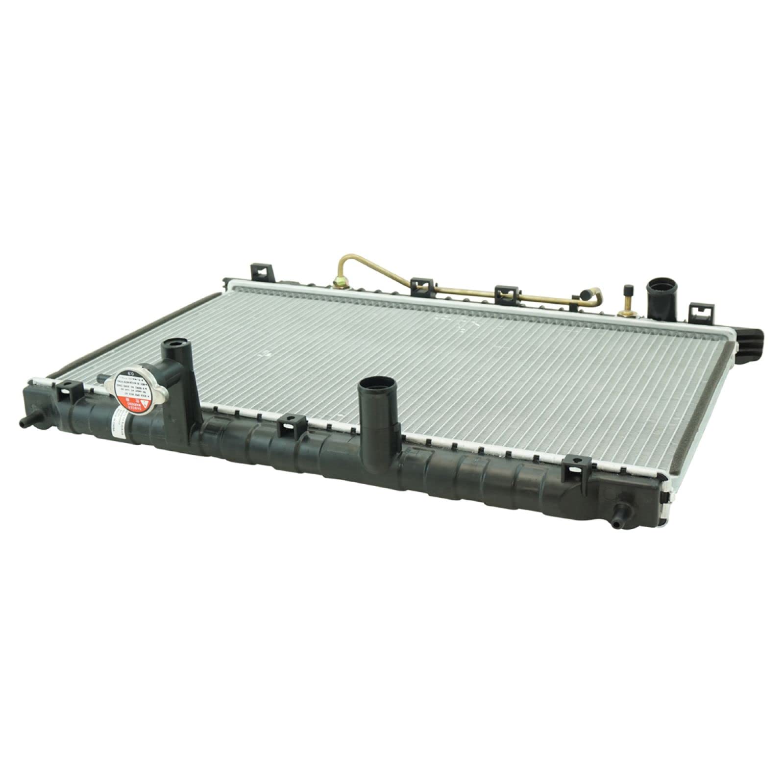 TRQ Radiator Assembly - Aluminum Core, Plastic Tank, Compatible with 2006-2011 Kia Rio/Rio5 1.6L L4, Model RDA83131