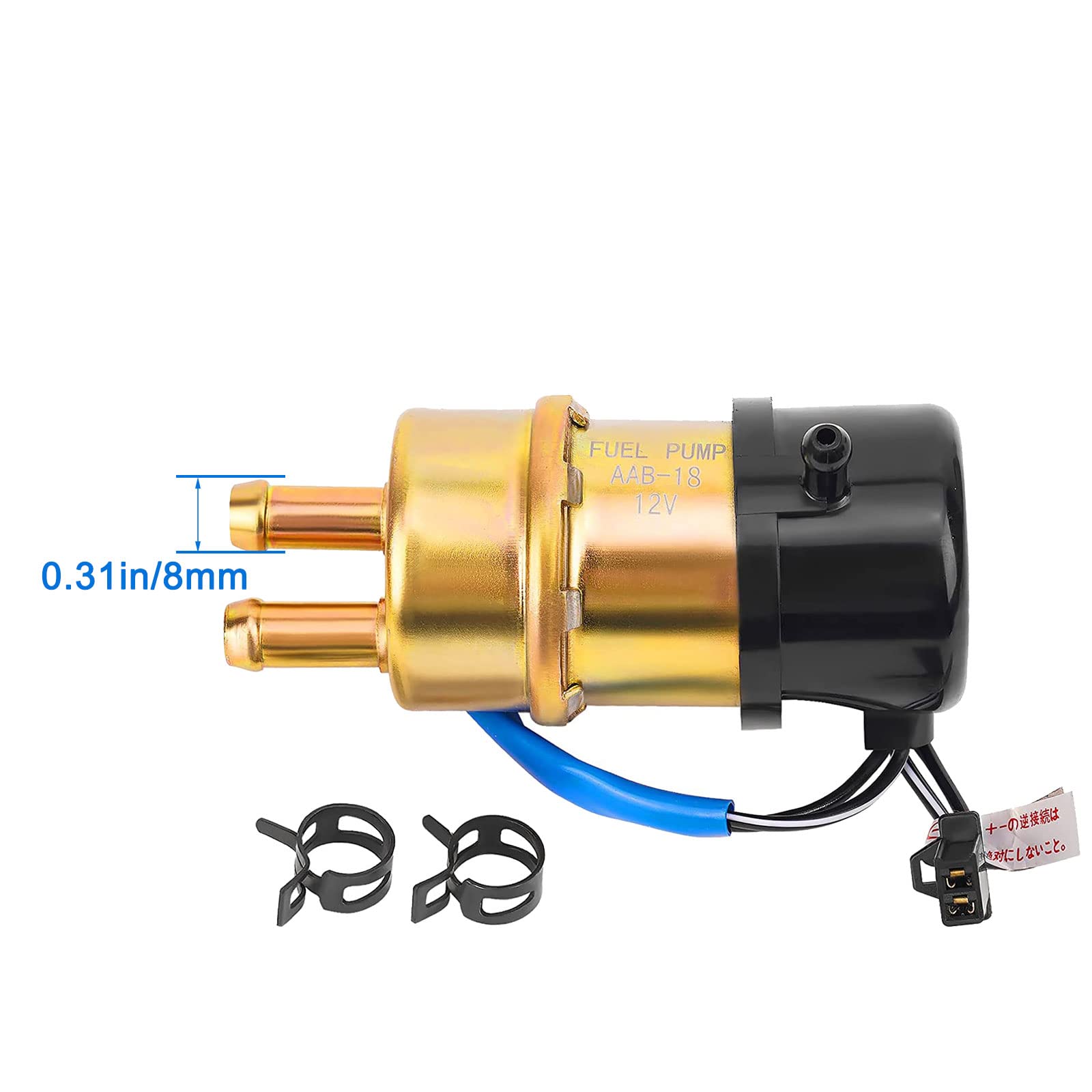Road Passion 12V Electric Fuel Pump for Yamaha V Star 650/1100, Virago 1000/1100, Metal, Fuel-A Color