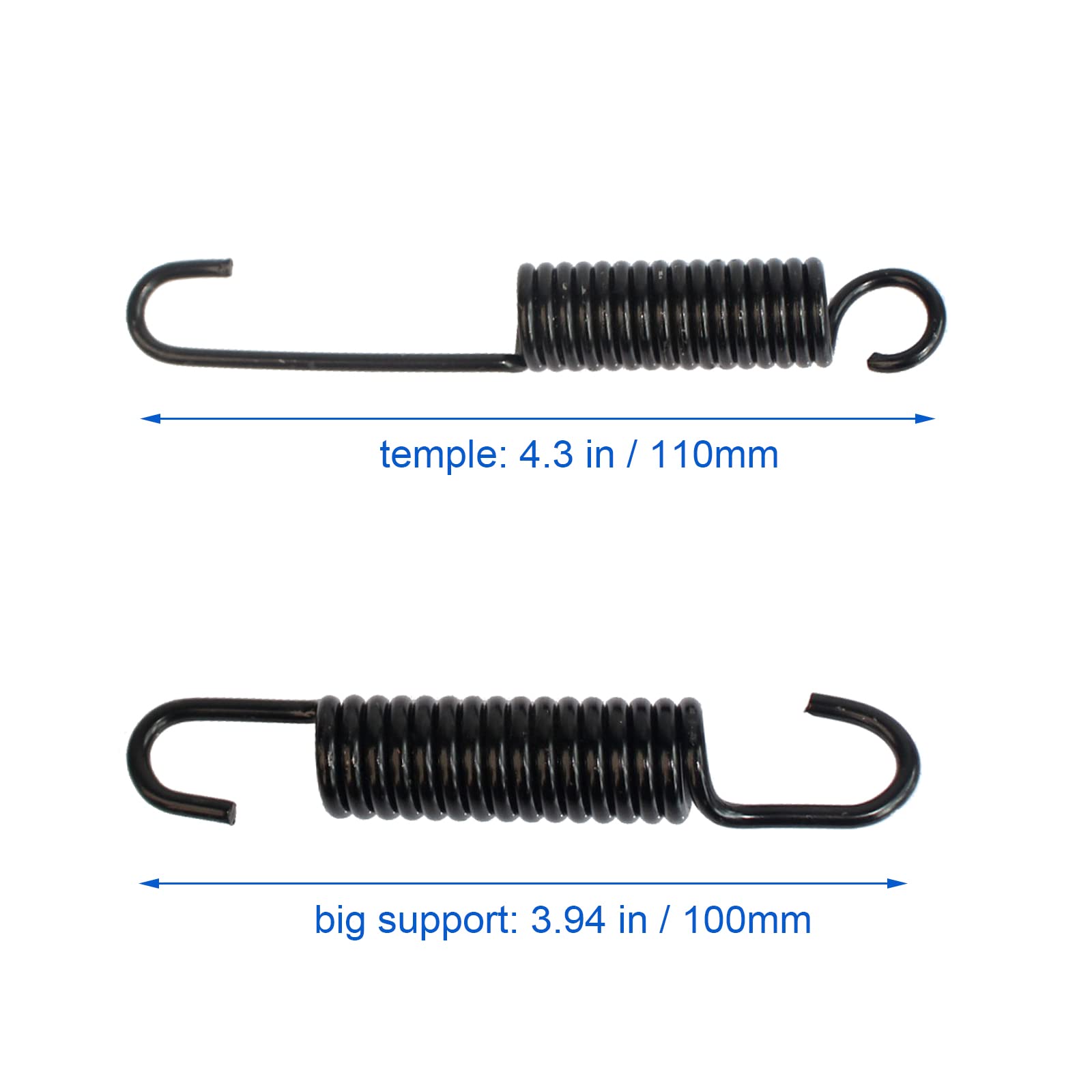 Minho 2Pcs Universal Motorcycle Kickstand Spring Set Dirt Bike Side Stand Return Spring 10Cm&11Cm Length