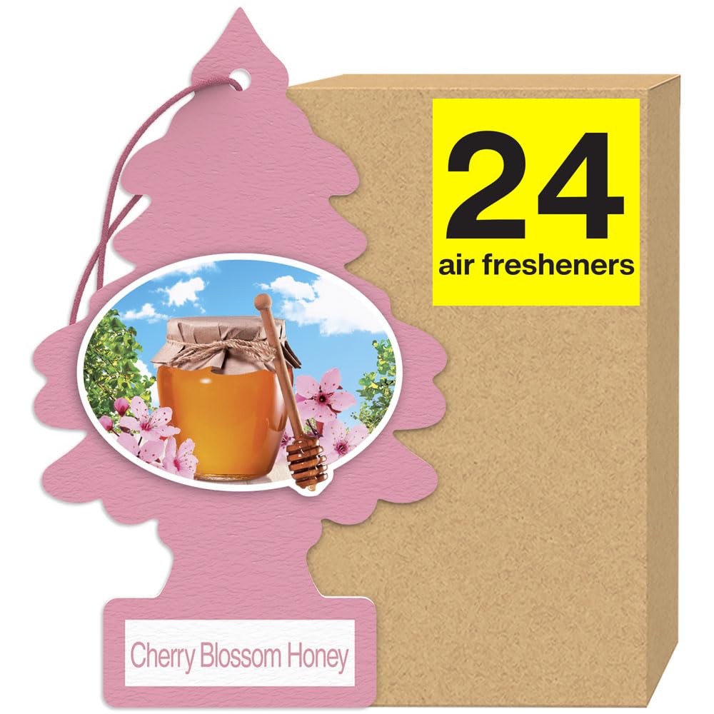 Little Air Fresheners Car Air Freshener. Hanging Tree Provides Long Lasting Scent For Auto Or Home. Cherry Blossom, 24 Air Fresh