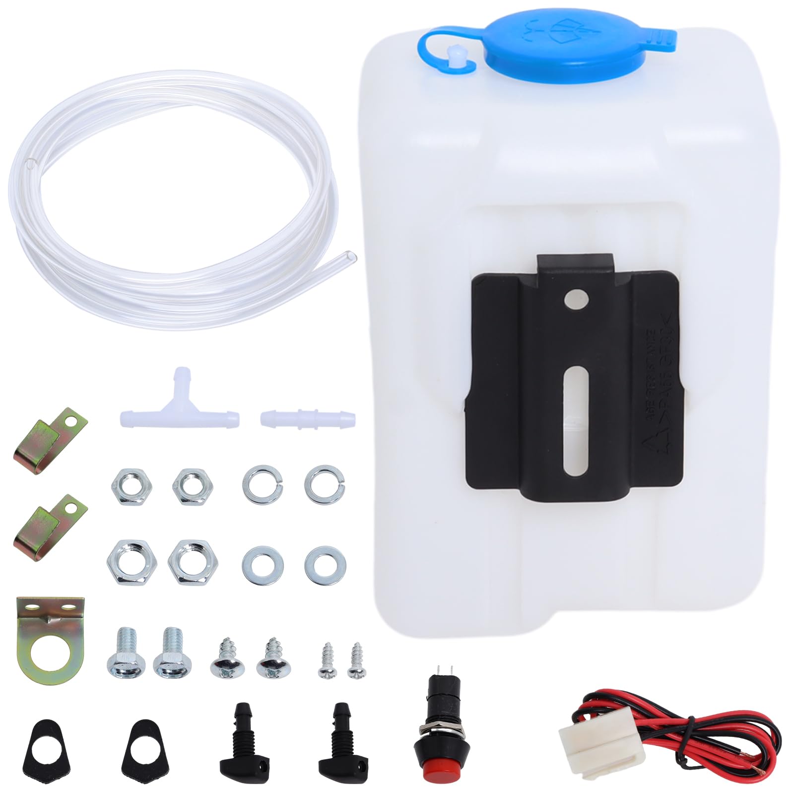 Wadoy Universal Windshield Washer Pump Reservoir Kit 99300 Fluid Reservoir Tank Bottle With Pump