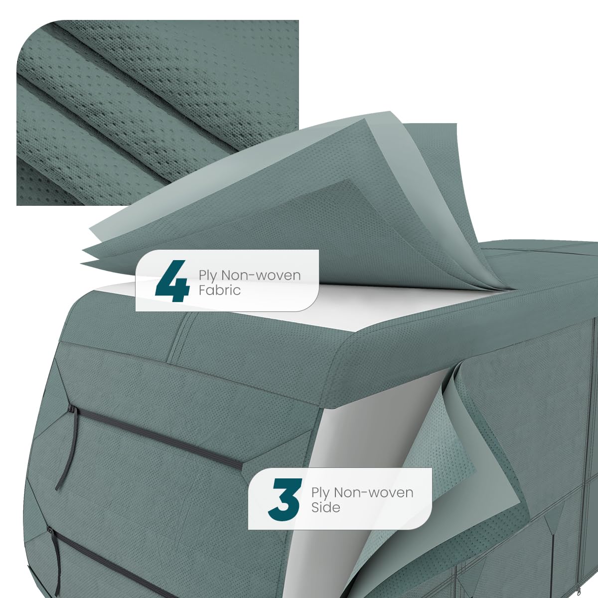 King Bird Travel Trailer Rv Cover Extra-Thick 4 Layers Anti-Uv Top Panel, Durable Camper Cover, Fits 35'-38' Motorhome -Breathab