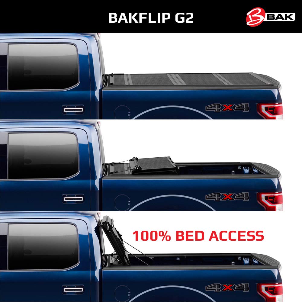 Bak Bakflip G2 Hard Folding Truck Bed Tonneau Cover | 226411T | Fits 2007 - 2021 Toyota Tundra W/ Oe Track System 8' 2 Bed (97.6)