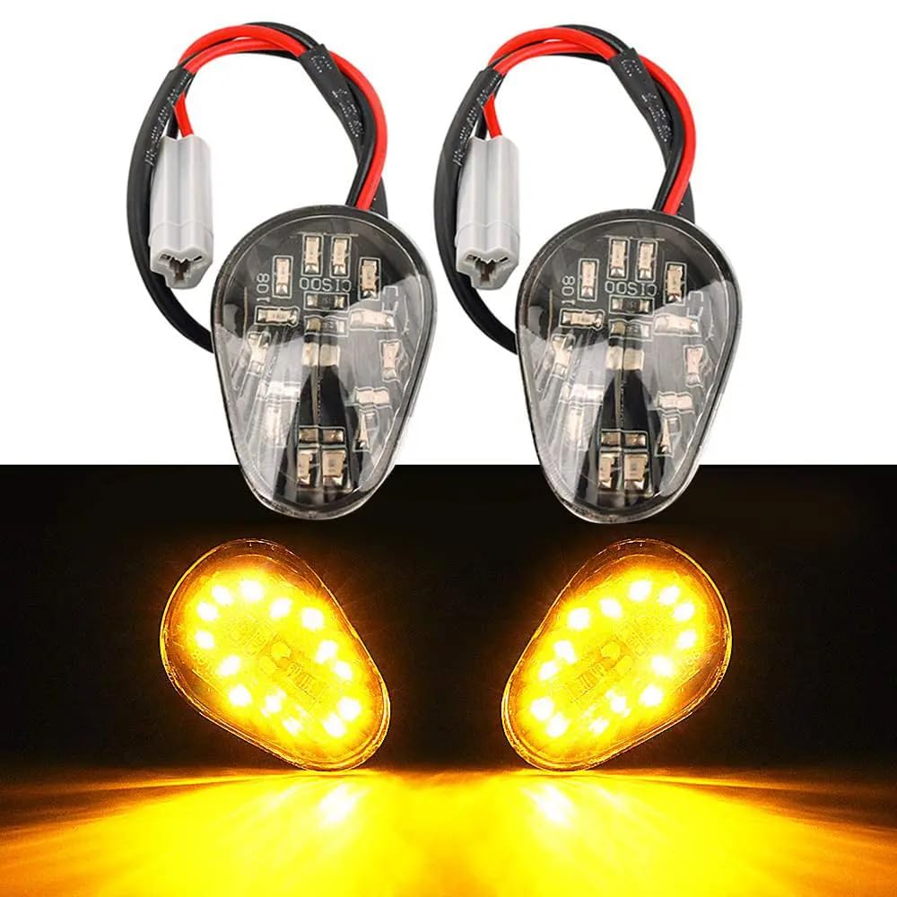 2 PCS Amber LED Turn Signal Indicator Light Lamp Flush Mount For Yamaha YZF R1 R3 R6 R6S FZ6 FZ1 FZ Fazer FZ6R FZ07 FZ8 FZ09 TMA