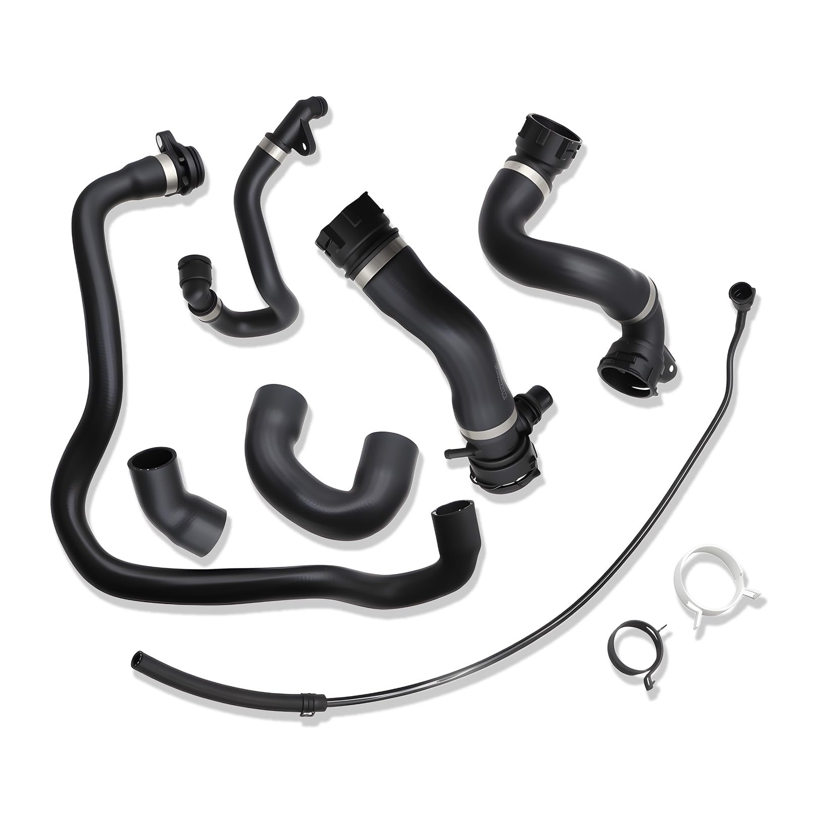 Radiator Coolant Water Hose Pipe Kit(7 Hoses) Compatible with E90 128i /325i /325xi /328xi /328i /328i xDrive 2006-2013 N51 Engi