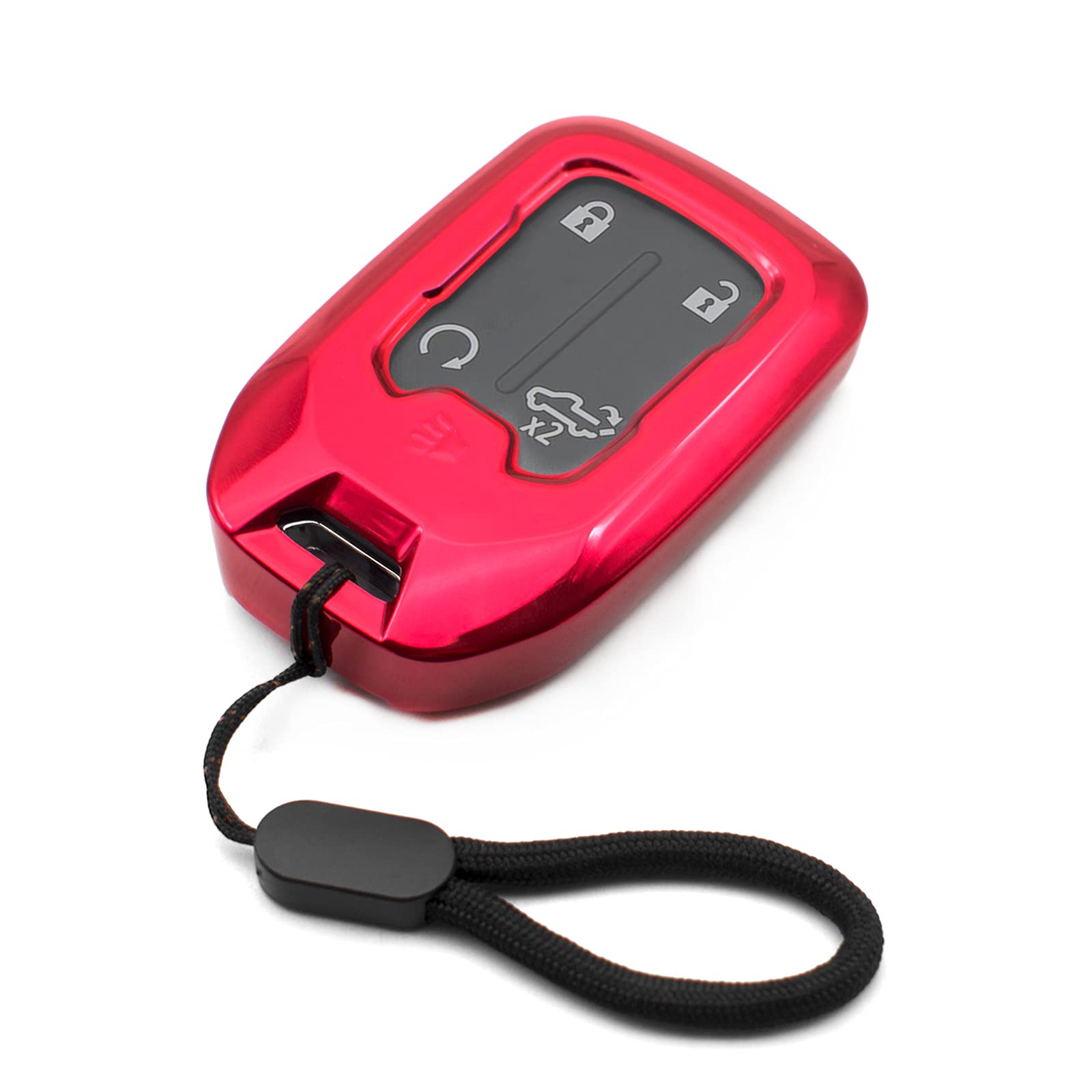 Compatible With 2020 2021 Chevrolet Chevy Silverado 1500 2500 3500 Suburban Tahoe Gmc Acadia Terrain Yukon Red Tpu Key Fob Cover