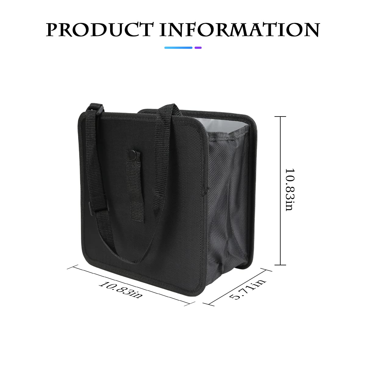Fekey&Jf Foldable Car Trash Can, Hanging Waterproof Leakproof Trash Can Storage Bag For Car With Large Capacity, Car Interior Ac