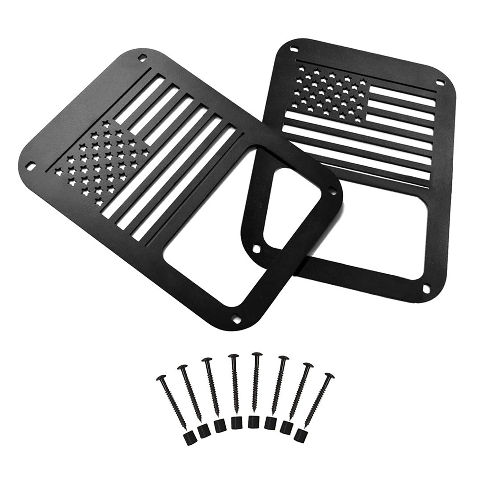 Hooke Road Jk Tail Light Cover Taillight Guard Us Flag Cage Compatible With Jeep Jk Wrangler & Wrangler Unlimited 2007-2018 - Pa