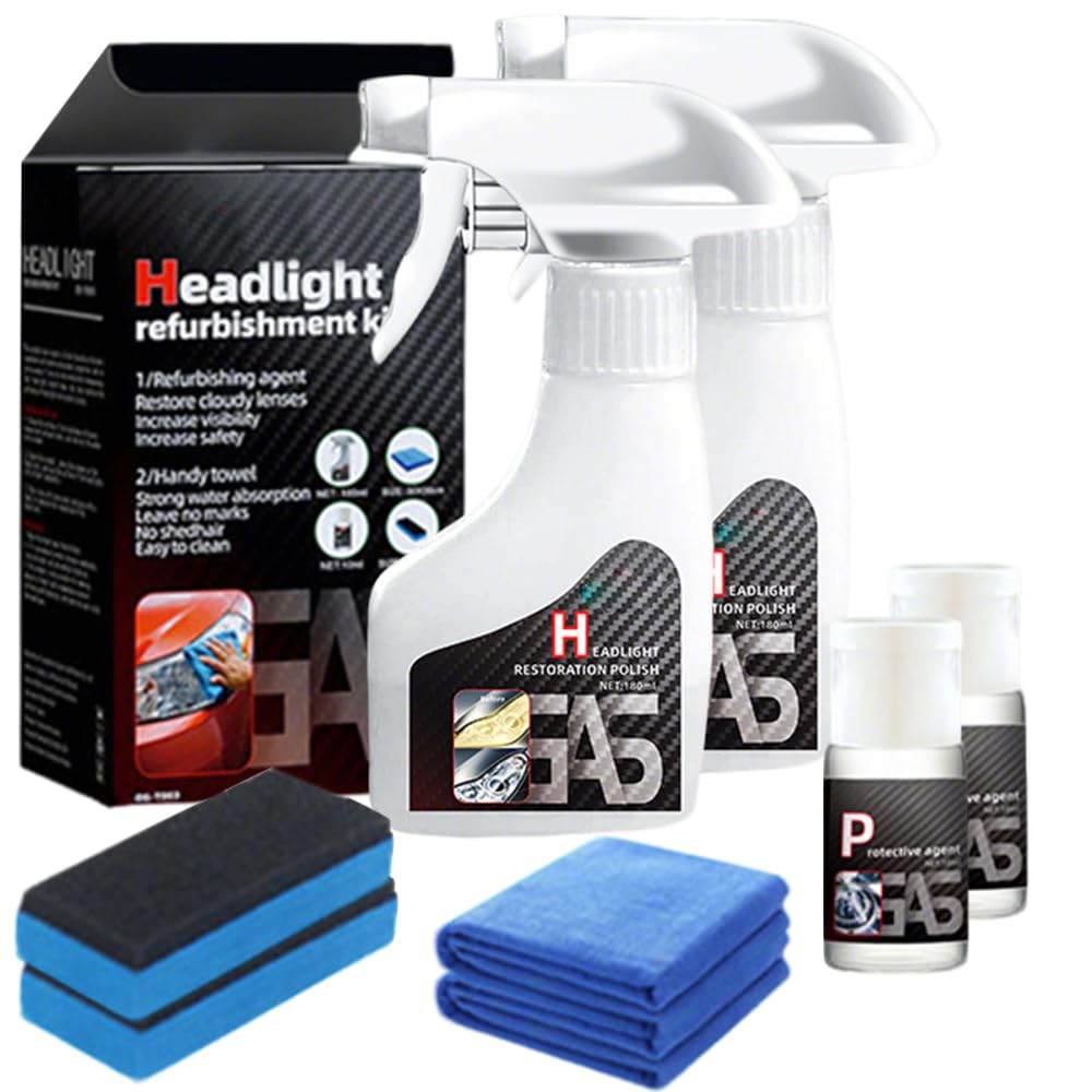 Automotive Headlamp Restoration Fluid Kit, 2026 New Automotive Headlamp Restoration Fluid Oxidized Kit, Multifunctional Car Head