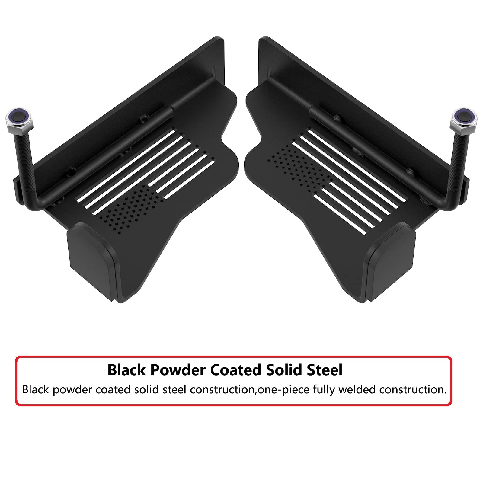 Door-off Foot Pegs for Jeep Wrangler - Exterior Door Hinge Mounted Pedal Set of 2 Metal Powdercoated Bolt On Installation,Compat