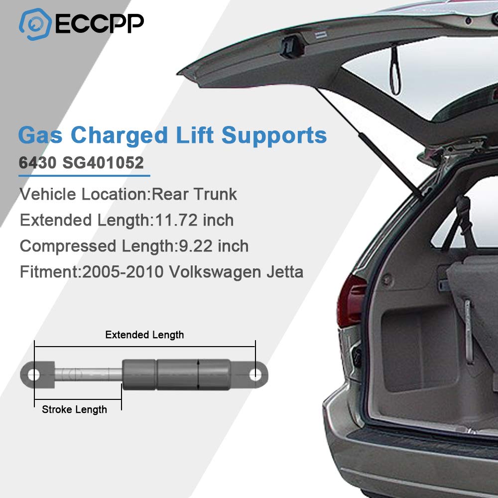 Eccpp 2Pcs Rear Trunk Lift Supports Struts Rods Shocks For Volkswagen For Jetta 2005-2010
