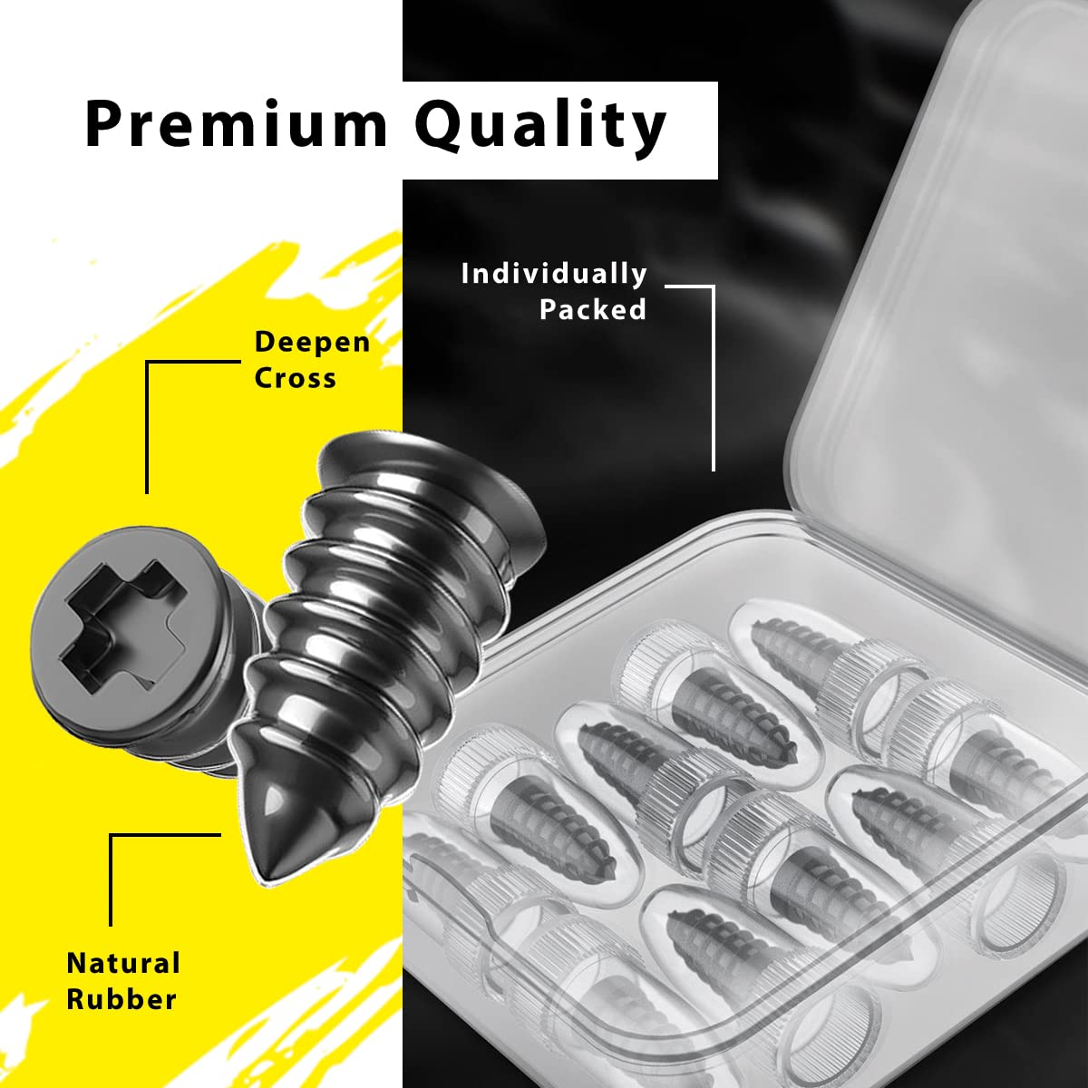 GradCap 20pcs Tyre Repair Kit, Tire Rubber Nails Tool, Self-Service Car Wheel Puncture Repair Screws with Screwdriver Set for Au