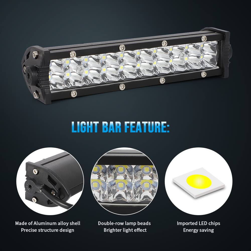 AUTOVIC Light Bar Kit for Motorcycle, USB Charger Switch, Aluminum, Compatible with Honda CRF110 KLX110 TTR110 YZ250F, Plug and Play
