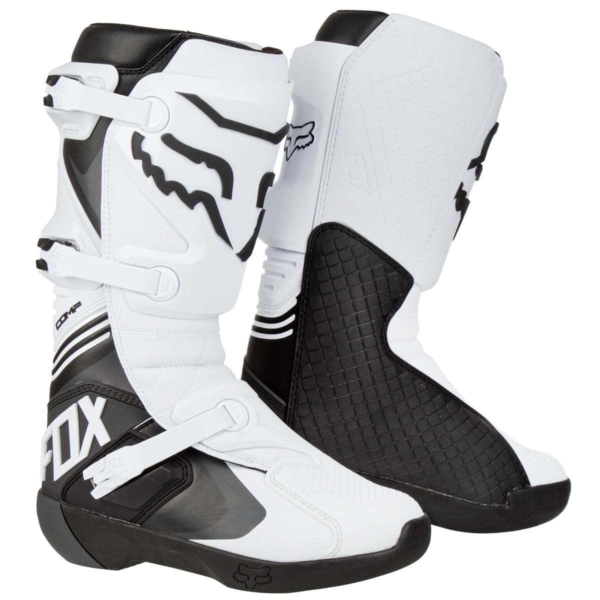 Fox Racing Mens Comp Motocross Dirt Bike Boots, White, 12