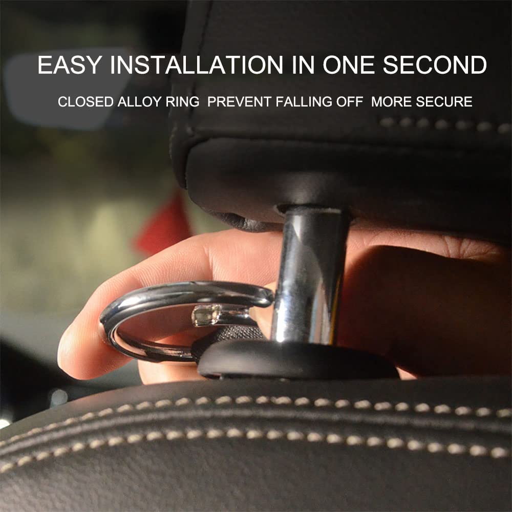Car Purse Hook For Men Women-Upgraded 3 In 1 Stronger Superior Leather Car Purse Holder Vehicle Seat Headrest Hanger Hooks For G