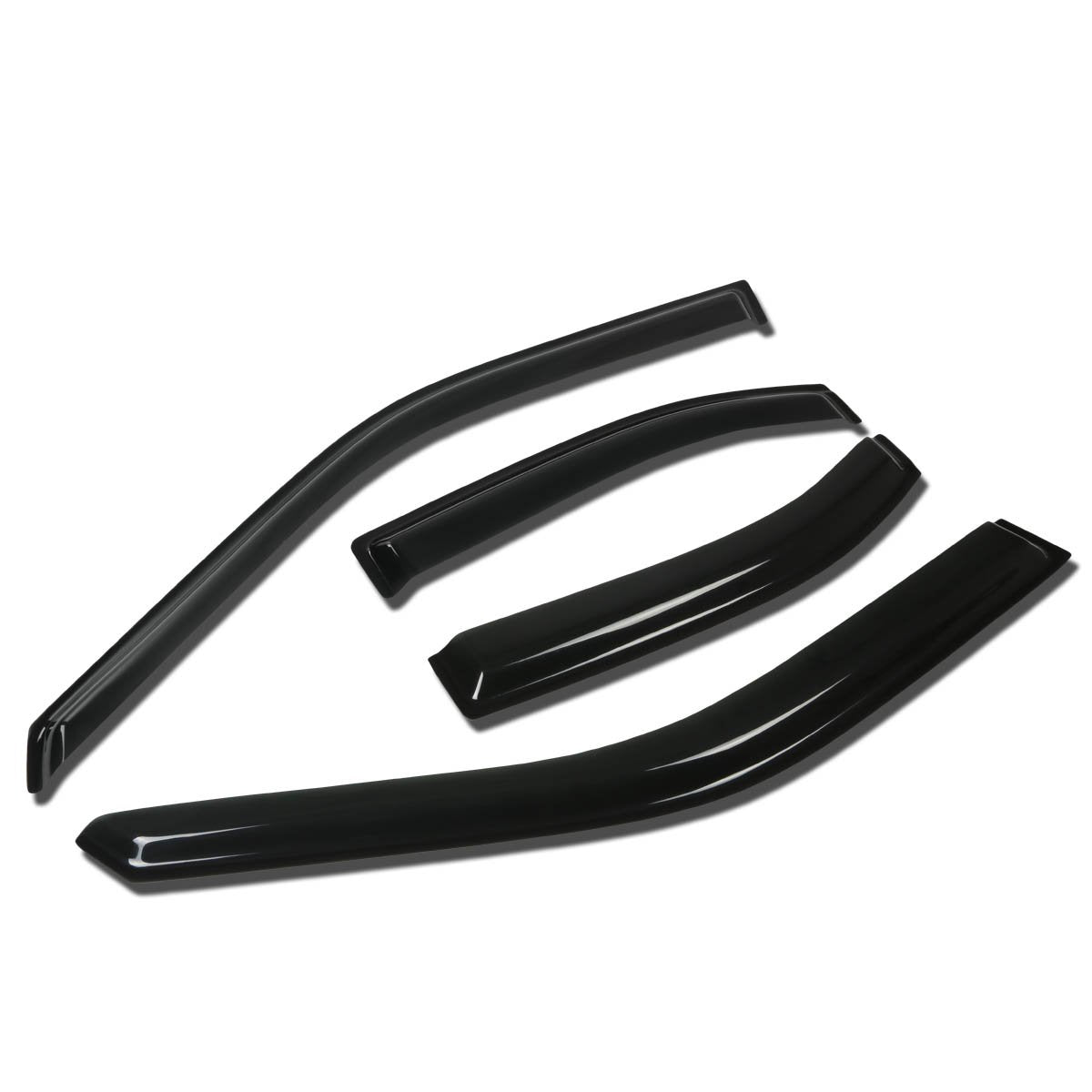 Auto Dynasty 2Pcs Tape-On Window Visor Rain Guard Compatible With 1998-2004 Nissan Frontier, Rain Shields Vent Shade Wind Deflec