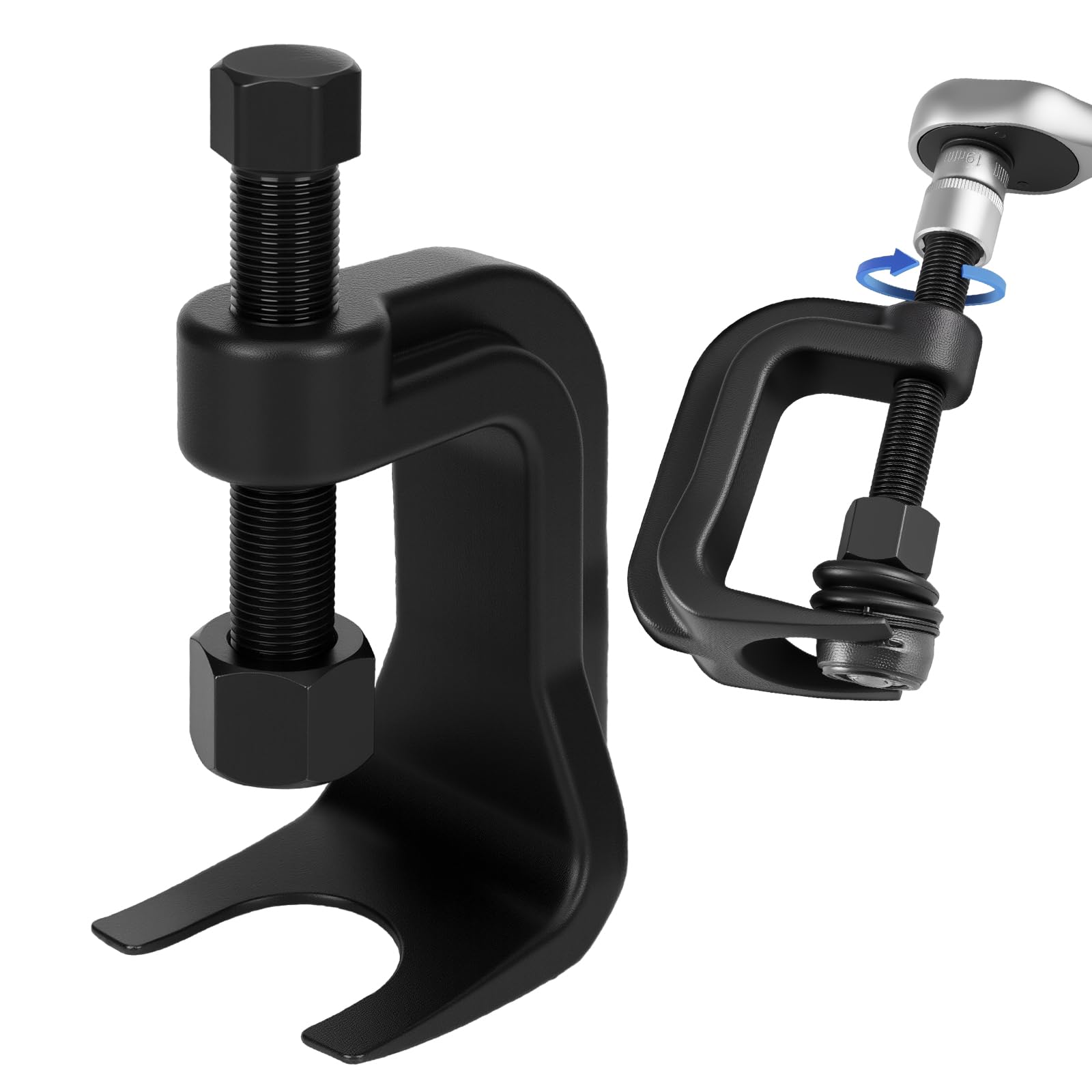 BBTO Ball Joint Separator Adjustable Ball Joint Puller Removal Tool with 2-3/8 Max Opening, Compatible with 3/4 Socket or Wrench