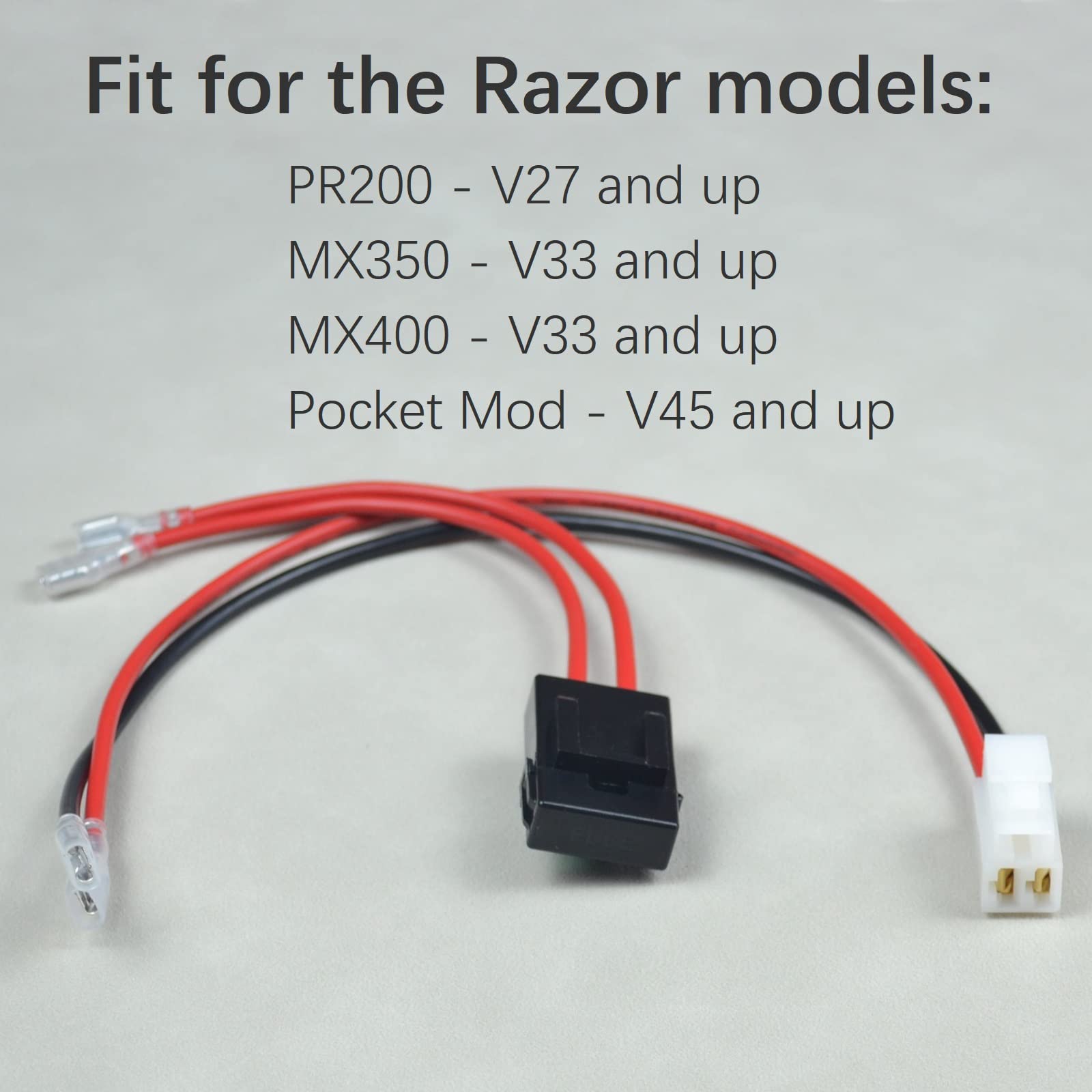 smart repairboy Battery Wire Harness for Razor MX350/MX400 - Copper, 3 Holes Plug, Compatible with Pocket Mod/Pocket Rocket PR200 v27+